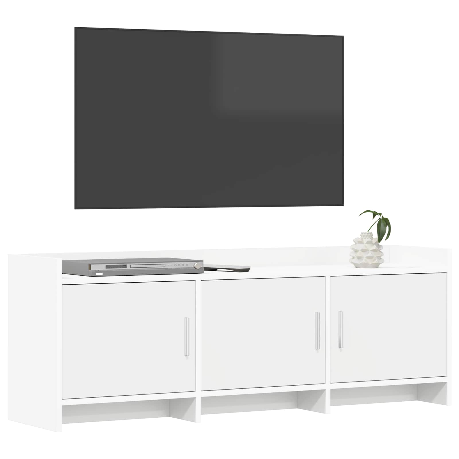 Meuble TV 130 x 33 x 47 cm Blanc Bois d'ingénierie