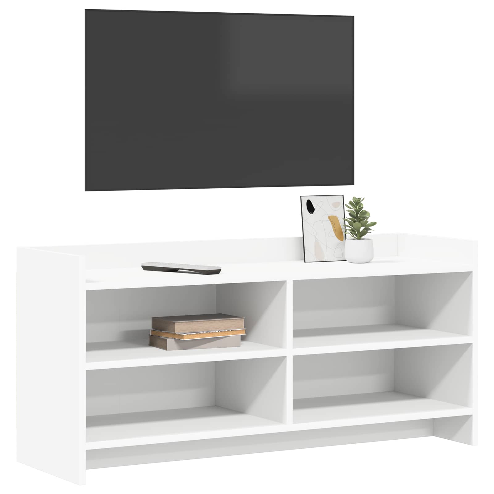 Meuble TV 100 x 33 x 47 cm Blanc Bois d'ingénierie