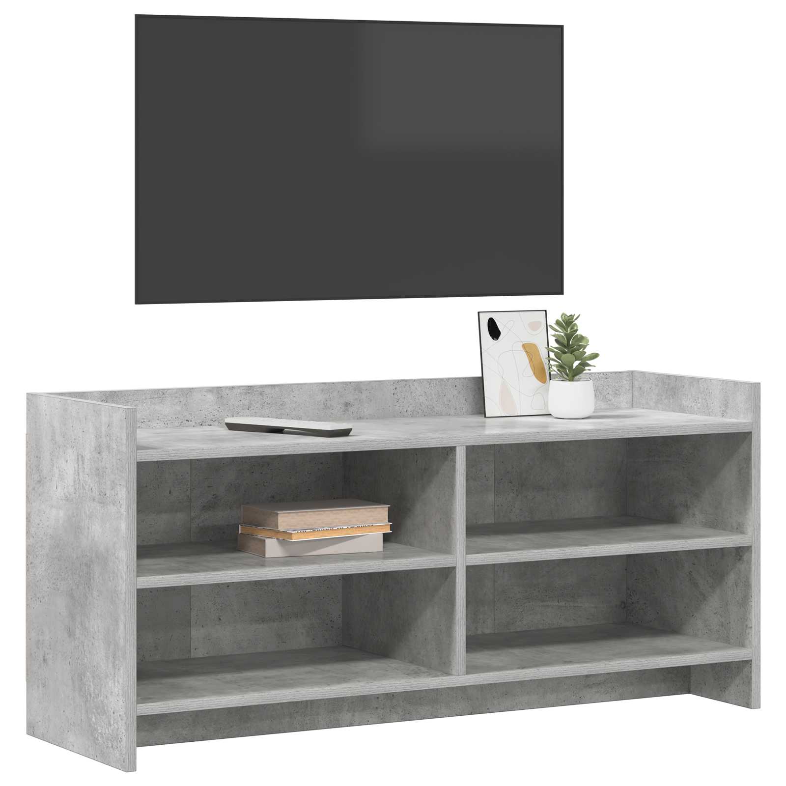 Meuble TV 100 x 33 x 47 cm Gris béton Bois d'ingénierie
