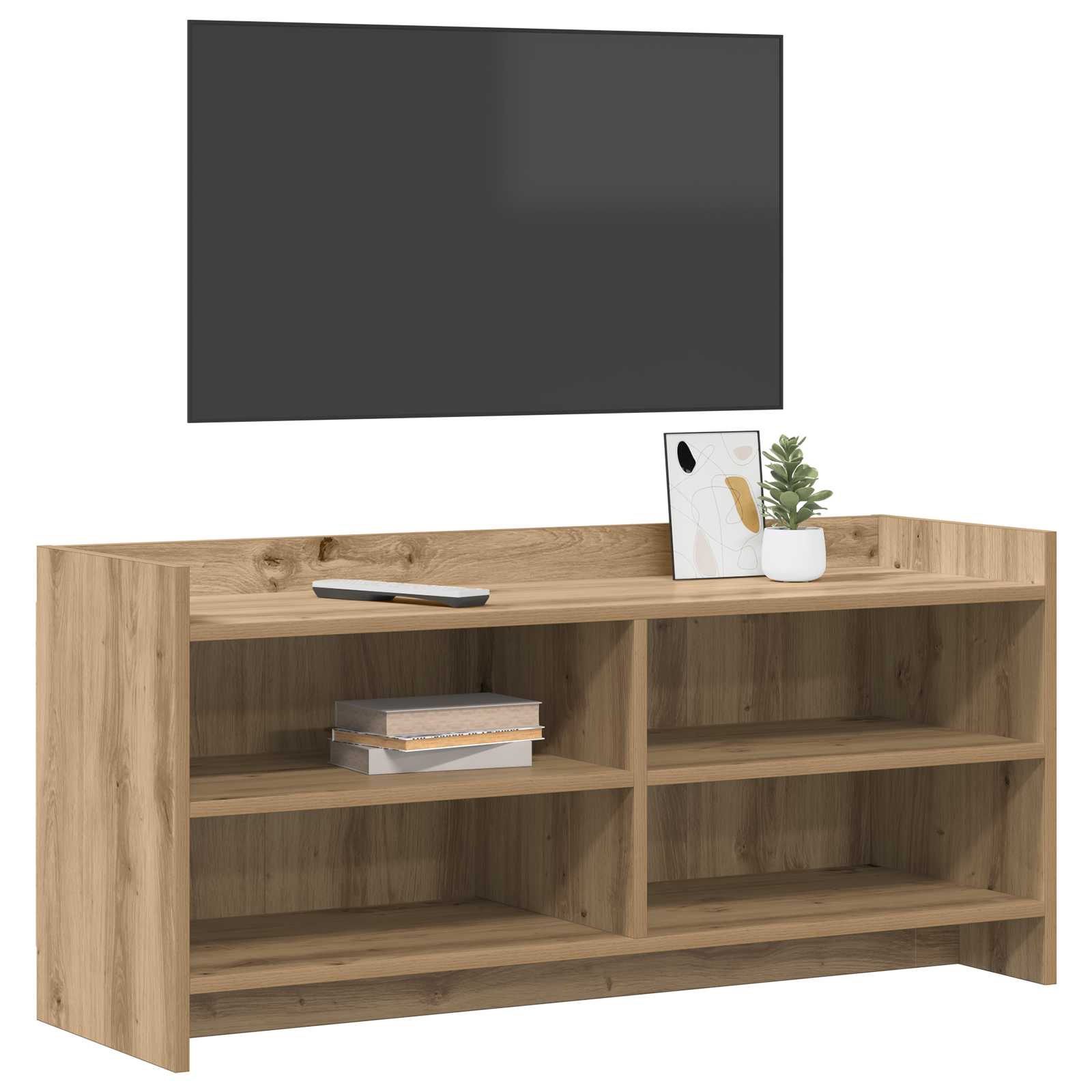 Meuble TV 100 x 33 x 47 cm Chêne artisanal Bois d'ingénierie