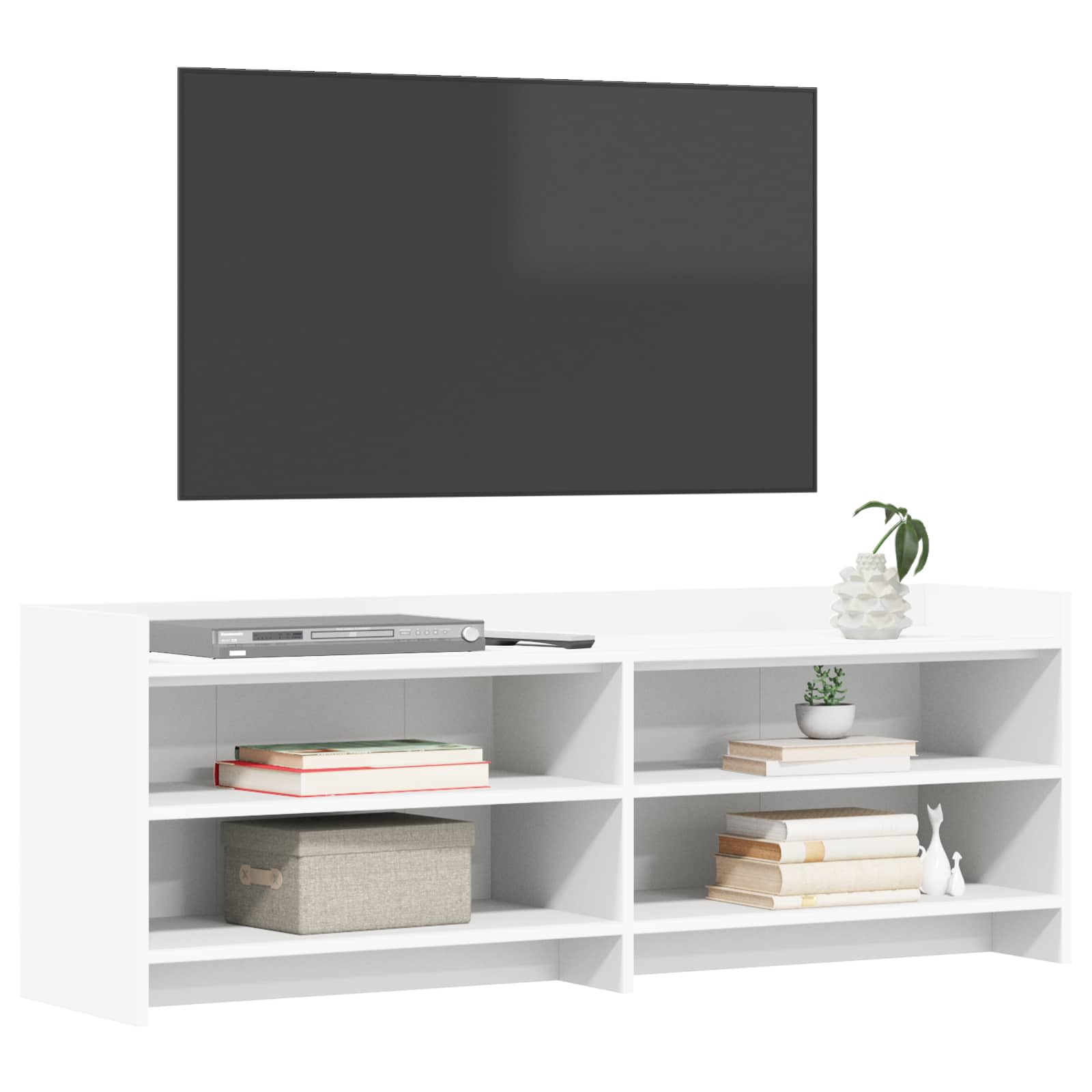 Meuble TV 135 x 33 x 47 cm Blanc Bois d'ingénierie
