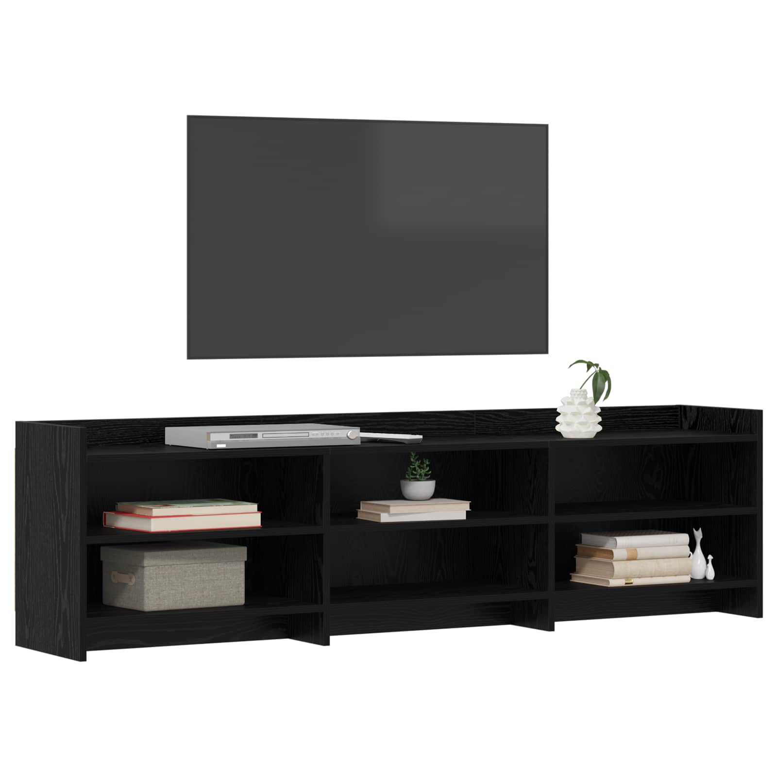 Meuble TV 168 x 33 x 47 cm Chêne noir Bois d'ingénierie