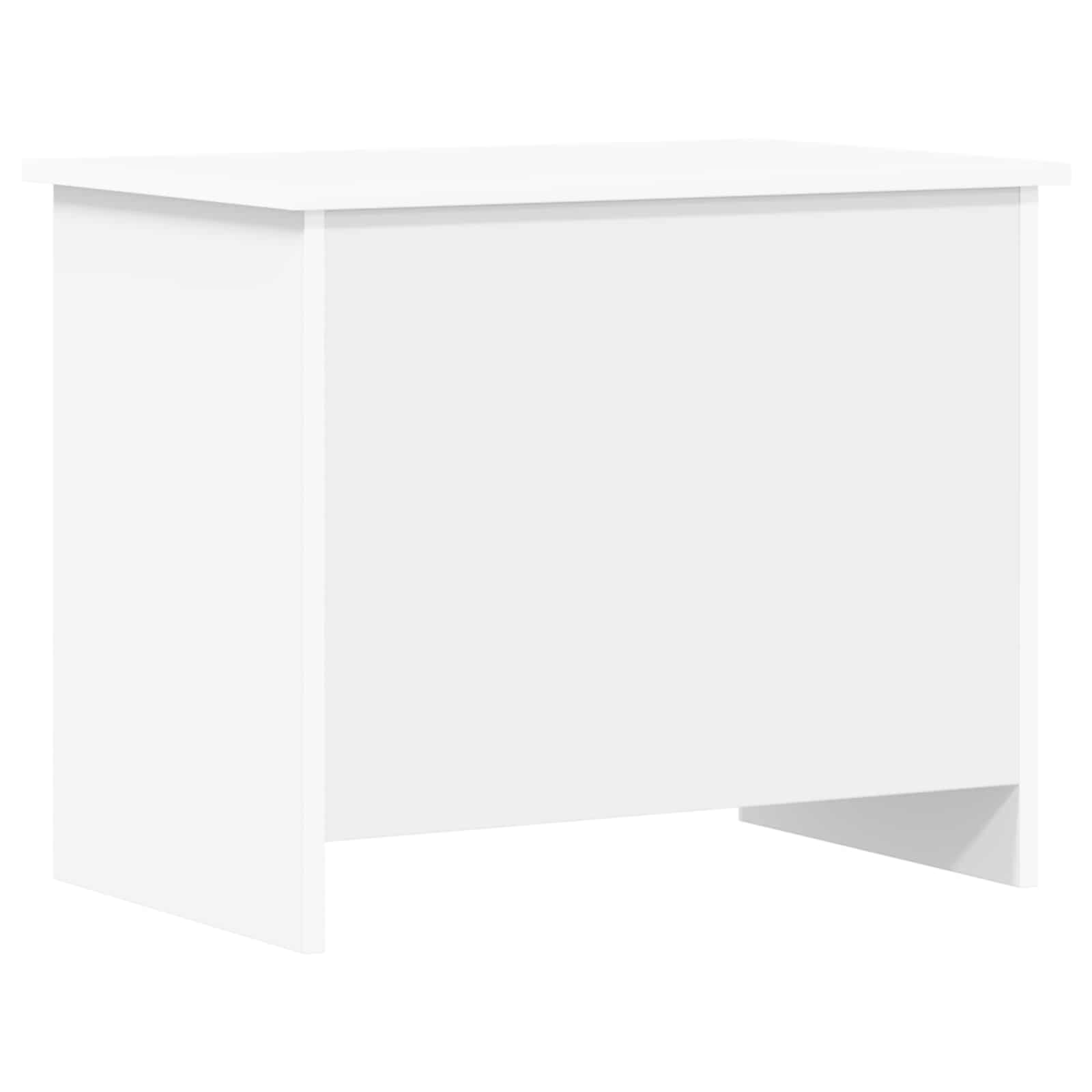 Coffre de rangement Blanc 60 x 40 x 50 cm Bois d'ingénierie - XIOS