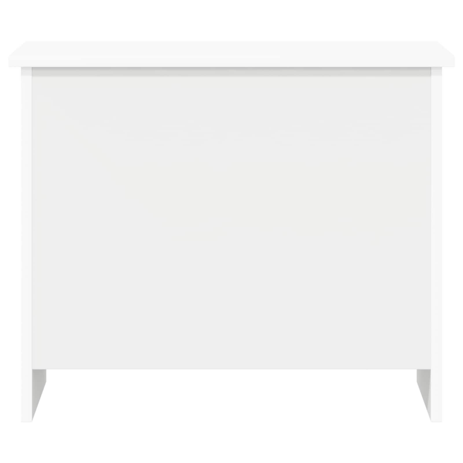 Coffre de rangement Blanc 60 x 40 x 50 cm Bois d'ingénierie - XIOS