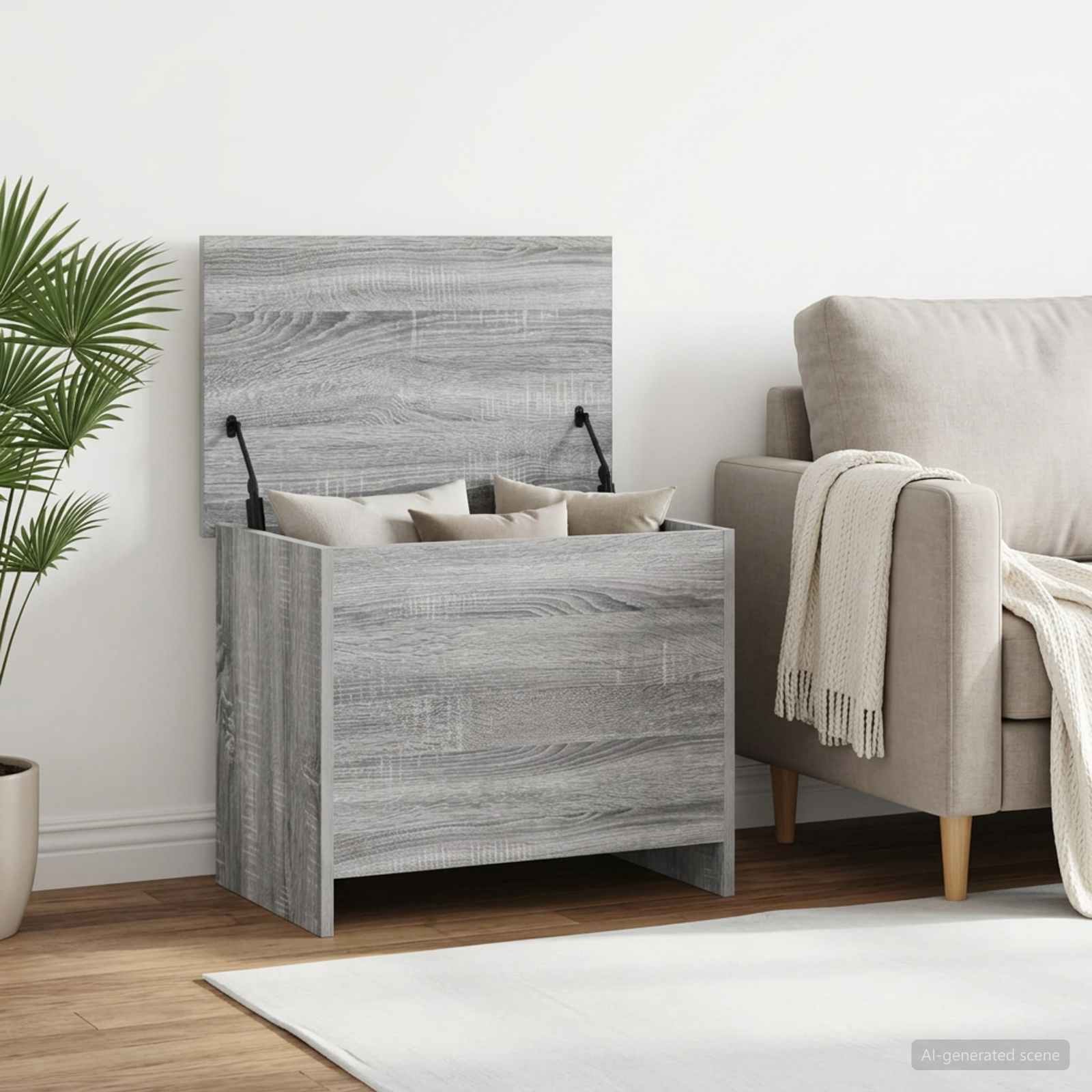 Coffre de rangement avec stockage Sonoma gris 60 x 40 x 50 cm - XIOS