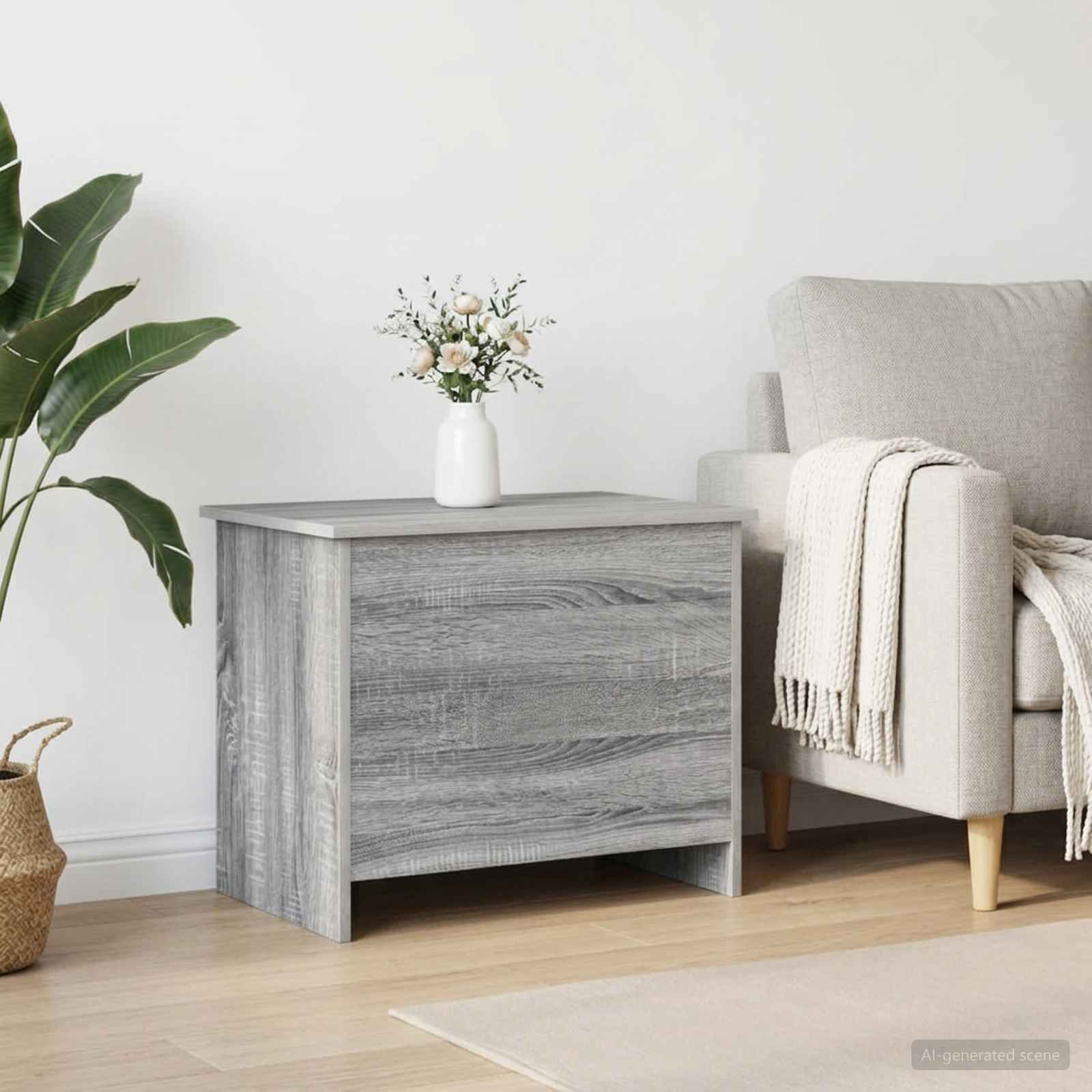 Coffre de rangement avec stockage Sonoma gris 60 x 40 x 50 cm - XIOS
