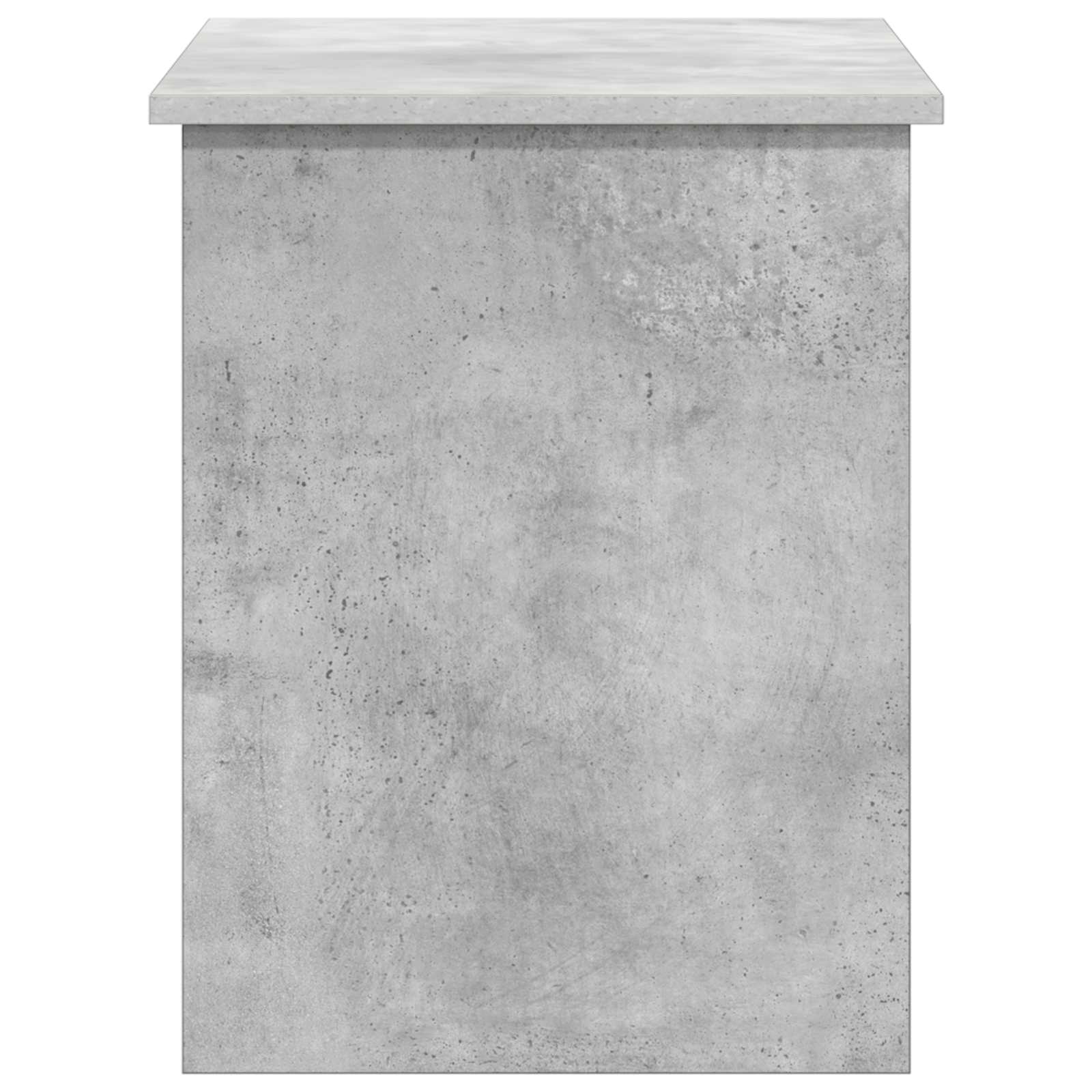 Coffre de rangement avec stockage Gris béton 80 x 40 x 50 cm