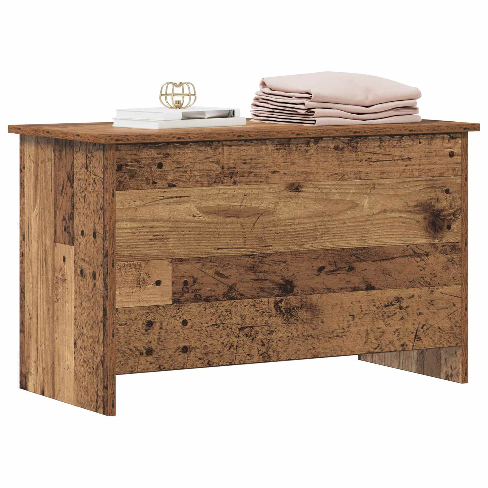 Coffre de rangement avec stockage Bois ancien 80 x 40 x 50 cm