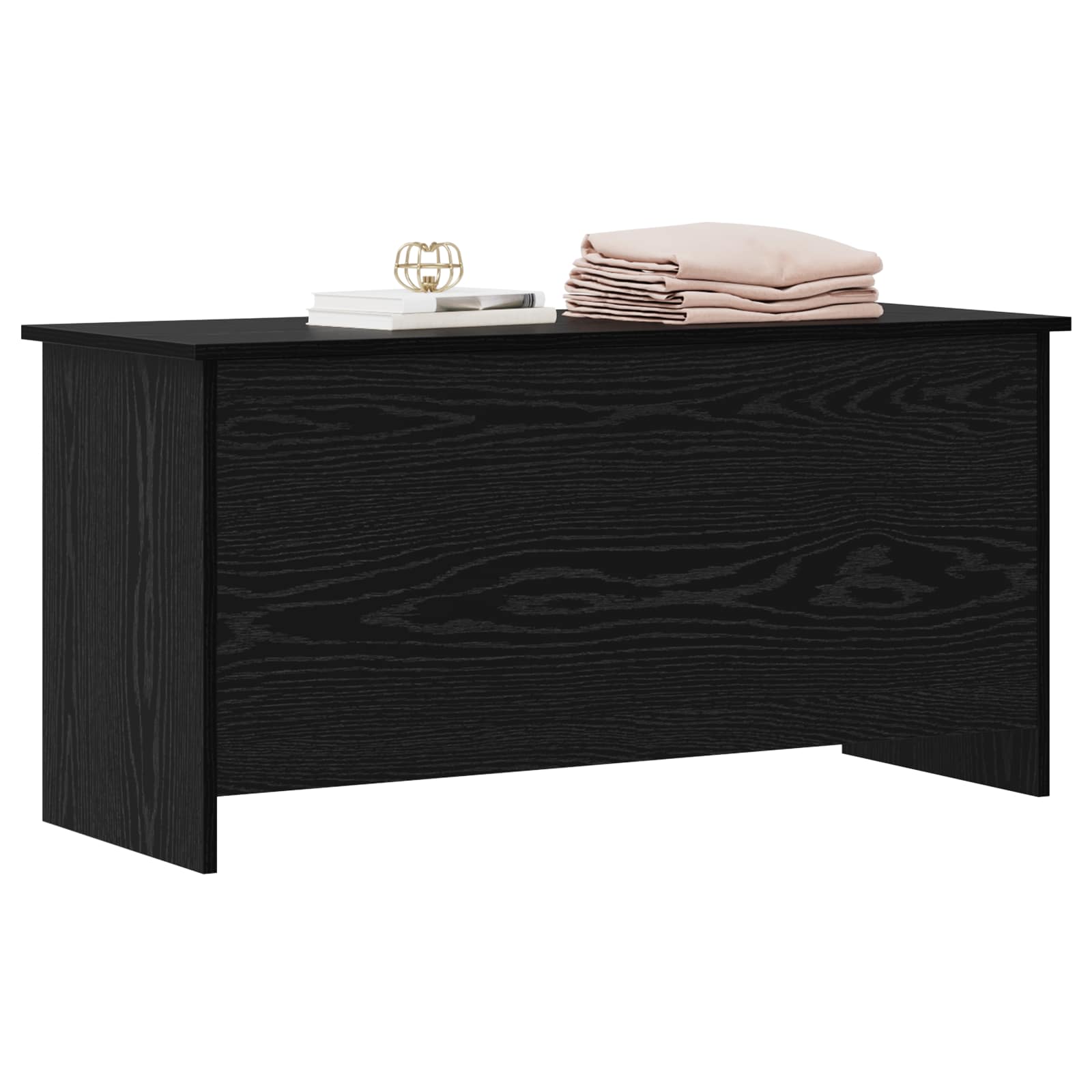 Coffre de rangement avec stockage Chêne noir 100 x 40 x 50 cm