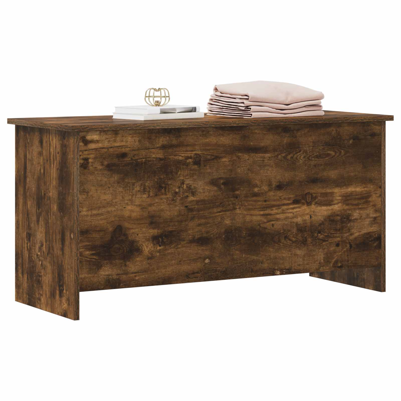 Coffre de rangement avec stockage Chêne fumé 100 x 40 x 50 cm