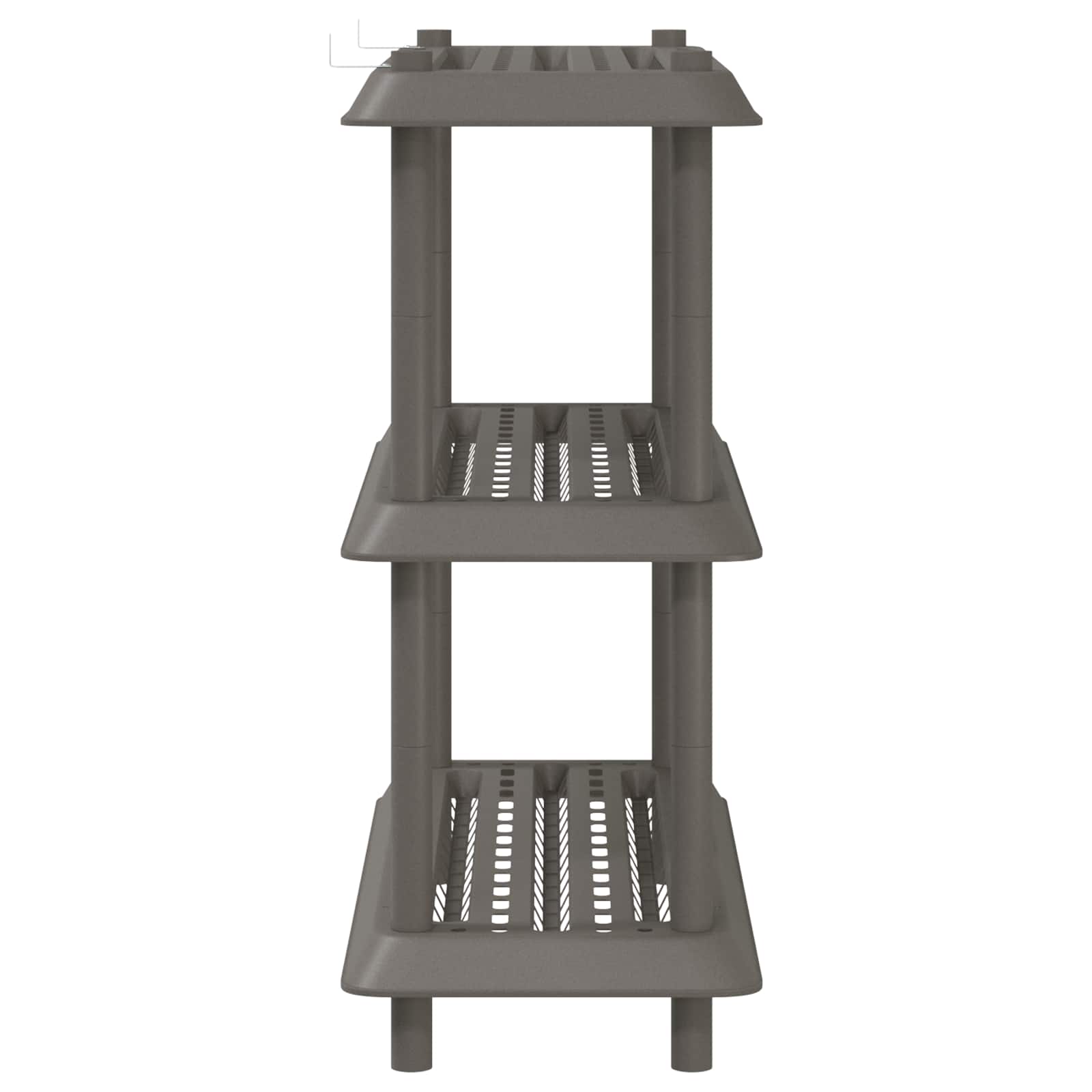 Unité de rangement 3 niveaux 100 x 40 x 96 cm PP Gris clair - XIOS