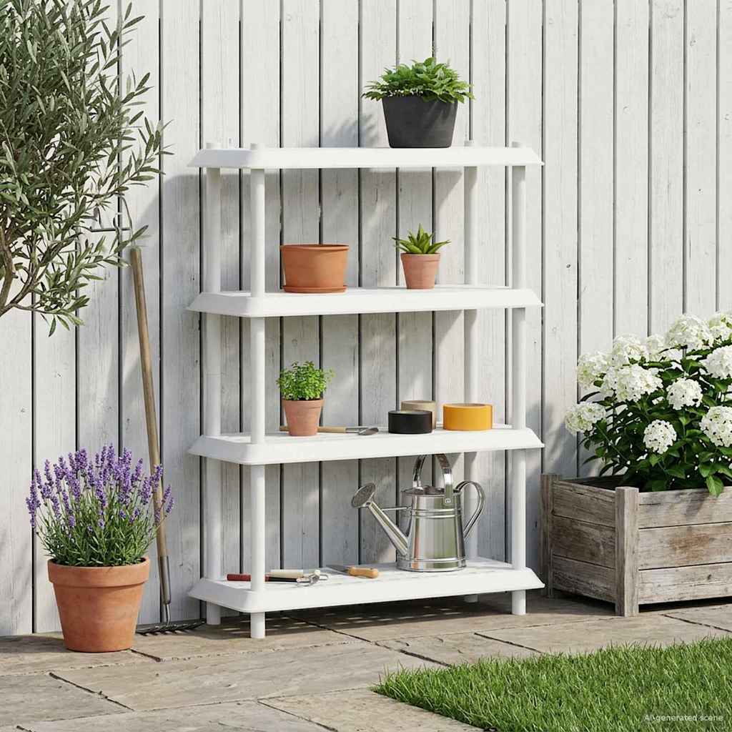 Unité de rangement 4 niveaux 100 x 40 x 136,5 cm PP Blanc - XIOS