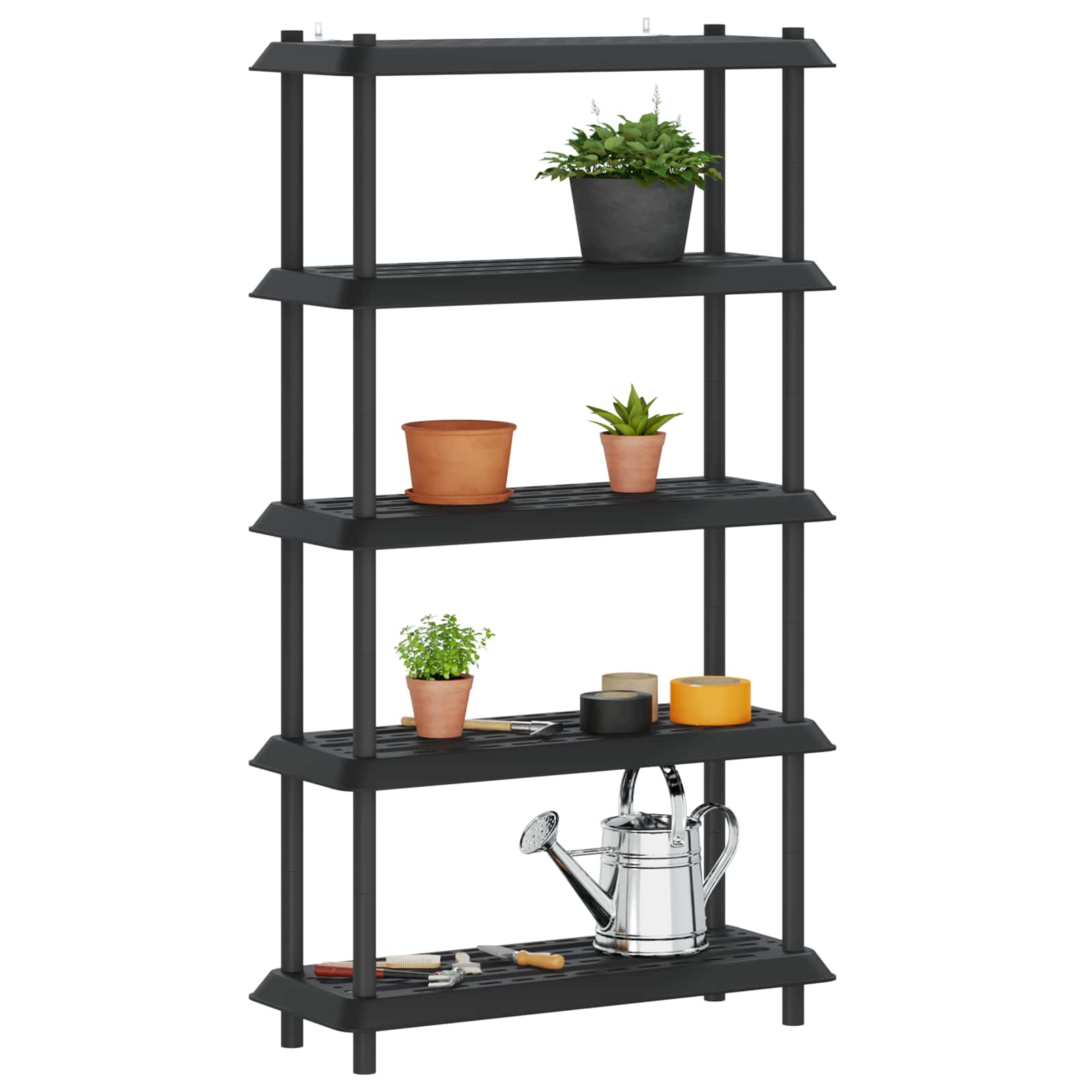 Unité de rangement 5 niveaux 100 x 40 x 177 cm PP Anthracite - XIOS