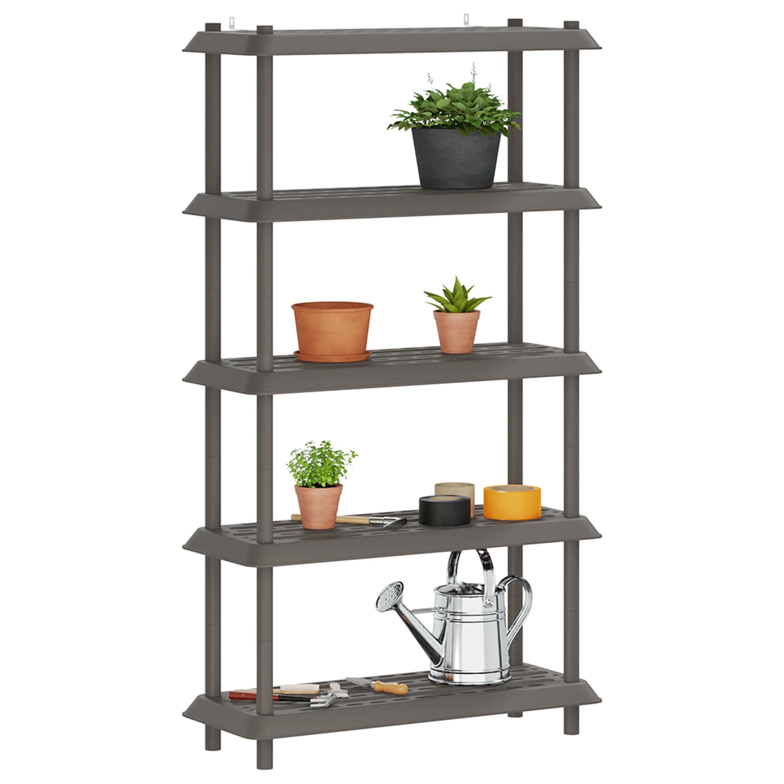 Unité de rangement 5 niveaux 100 x 40 x 177 cm PP Gris clair - XIOS