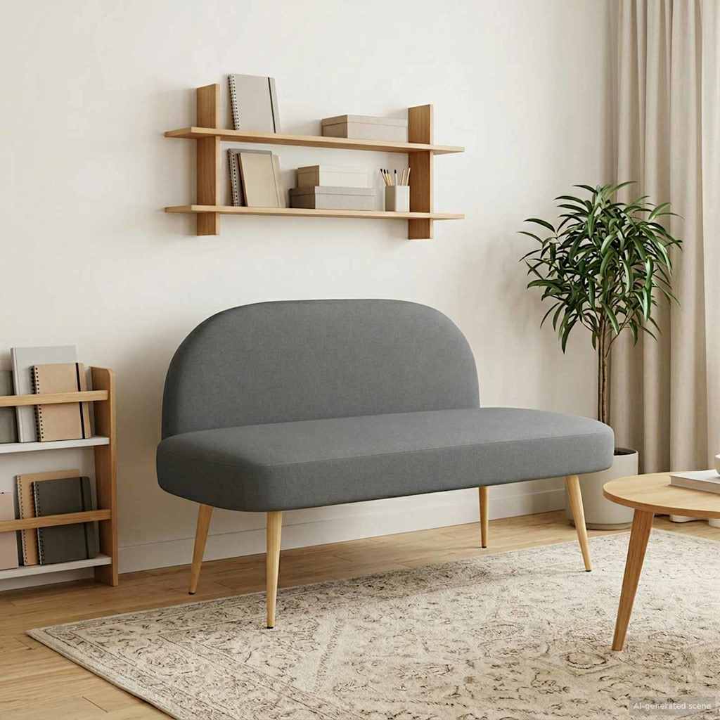 Banc rembourré avec dossier Gris foncé 110 x 60 x 76 cm - XIOS