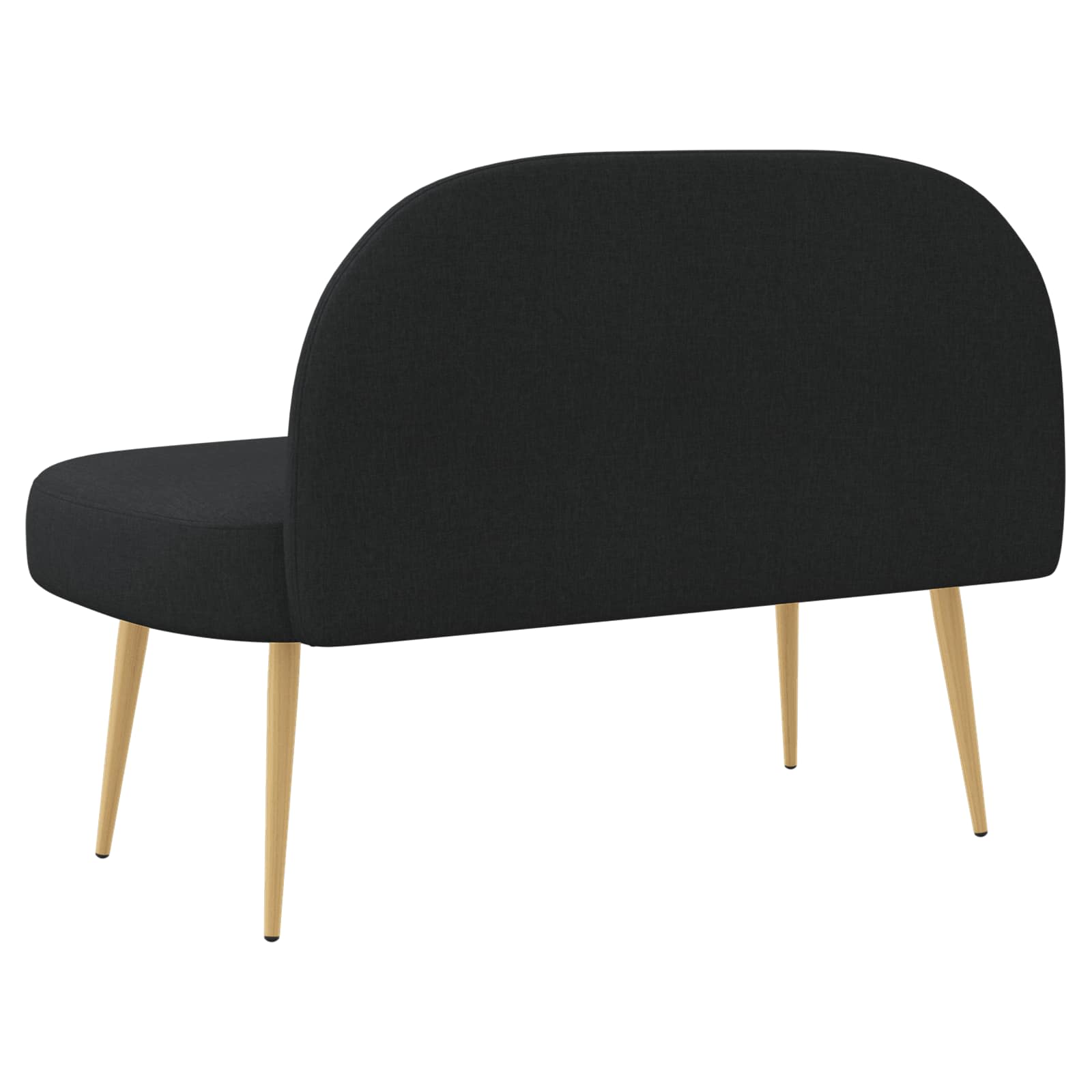 Banc rembourré avec dossier Noir 110 x 60 x 76 cm Polyester - XIOS
