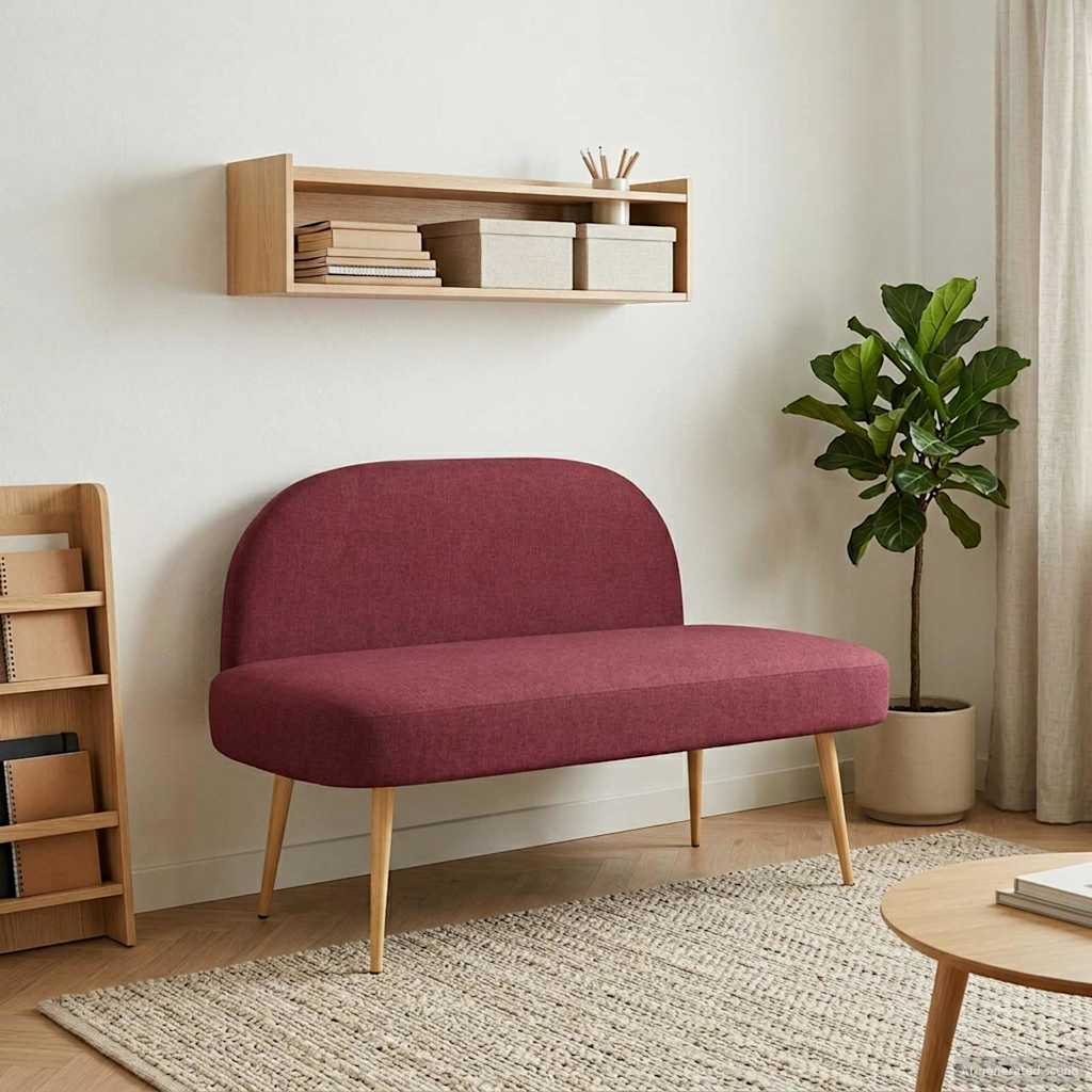 Banc rembourré avec dossier Bordeaux 110 x 60 x 76 cm Polyester - XIOS