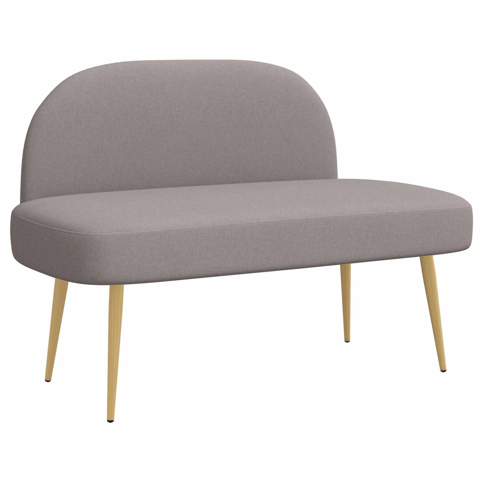 Banc rembourré avec dossier Taupe 110 x 60 x 76 cm Polyester - XIOS