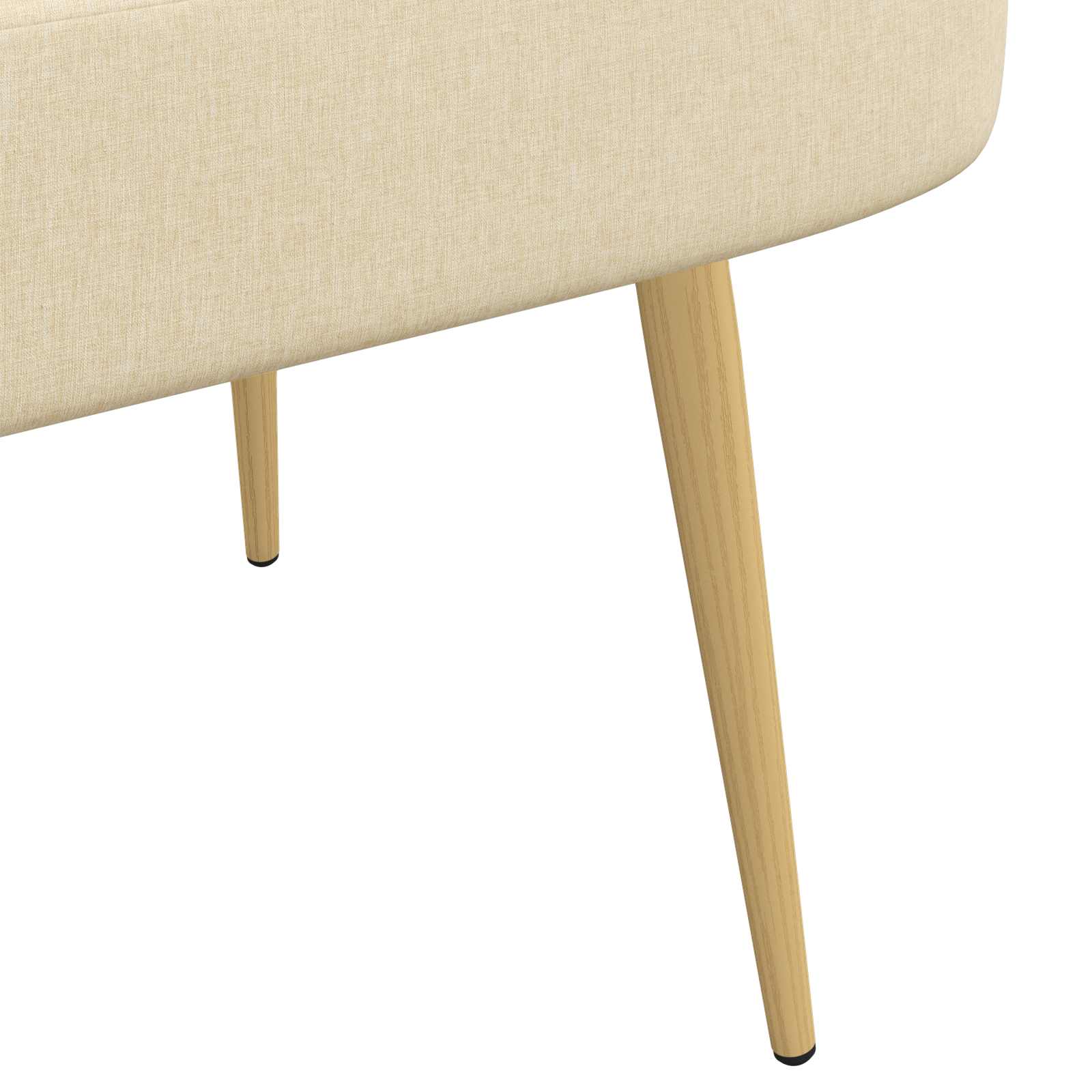 Banc rembourré avec dossier Crème 110 x 60 x 76 cm Polyester - XIOS
