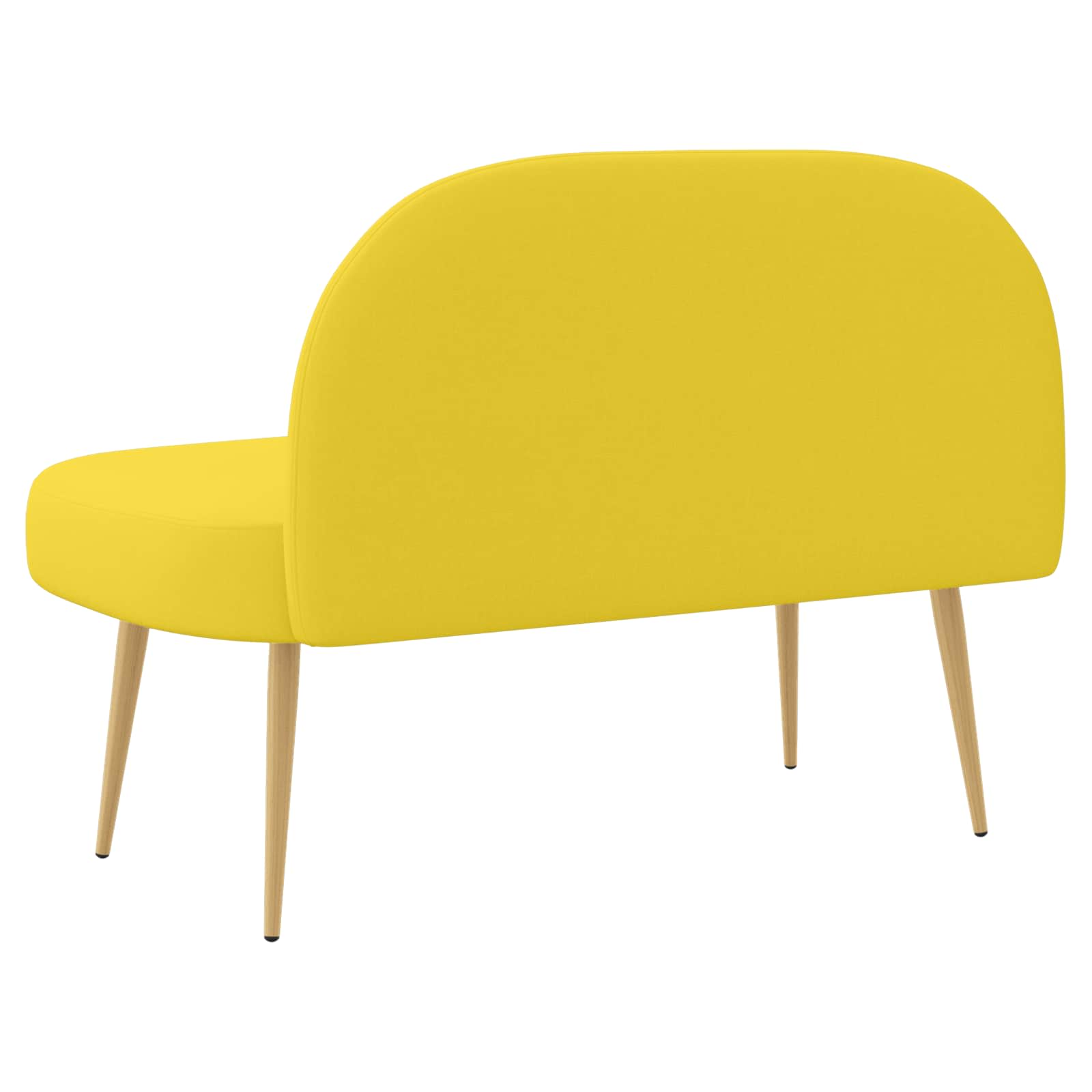 Banc rembourré avec dossier Jaune clair 110 x 60 x 76 cm - XIOS