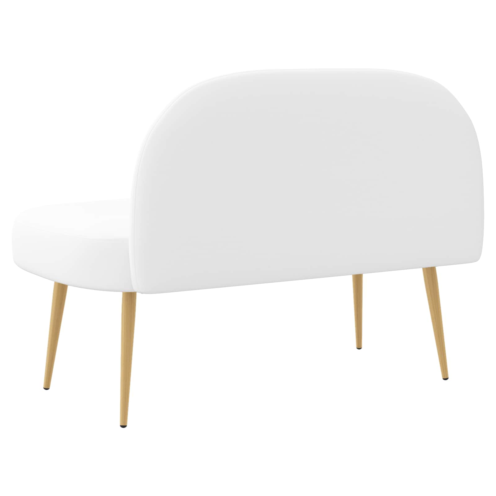 Banc rembourré avec dossier Blanc 110 x 60 x 76 cm Polyester - XIOS