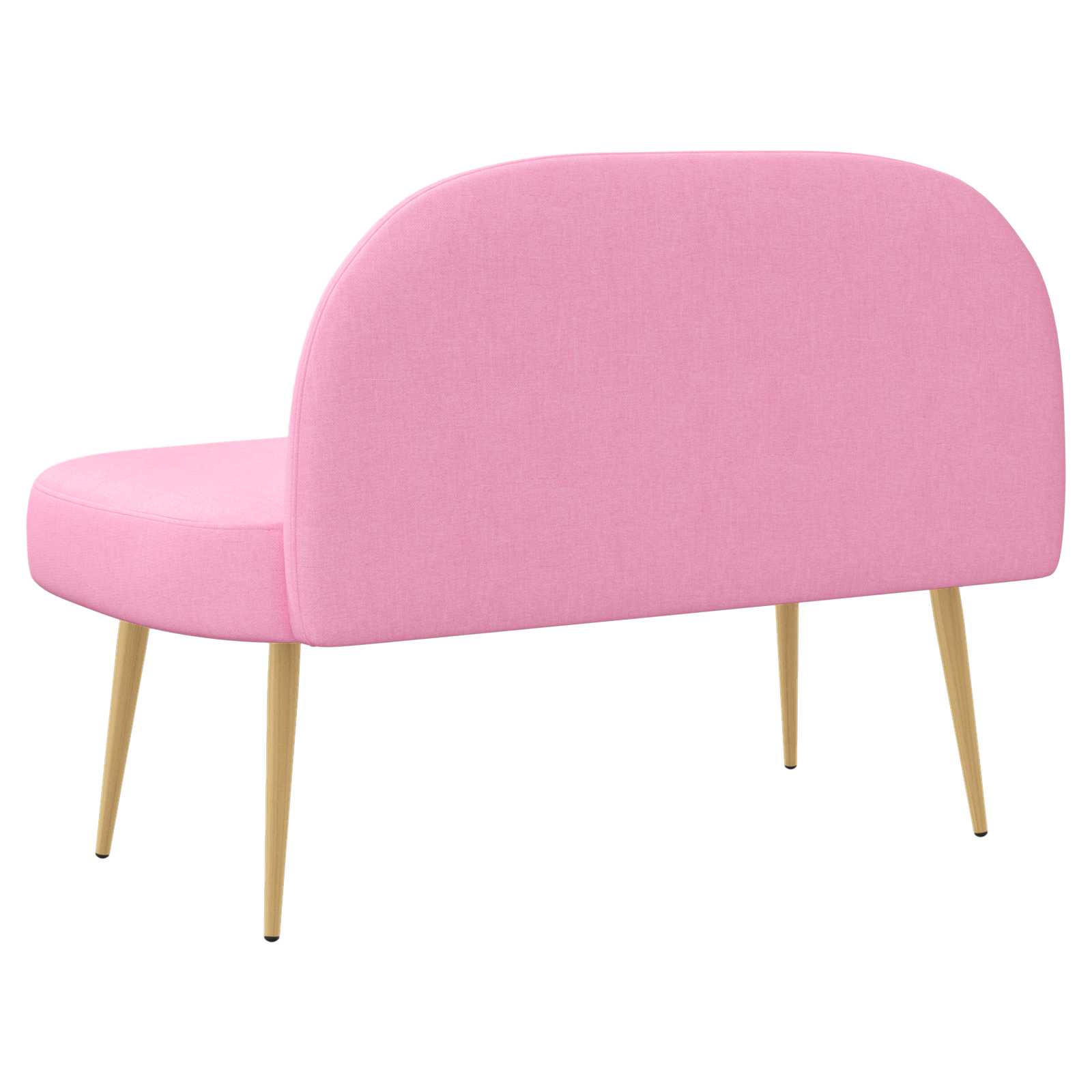 Banc rembourré avec dossier Rose 110 x 60 x 76 cm Polyester - XIOS