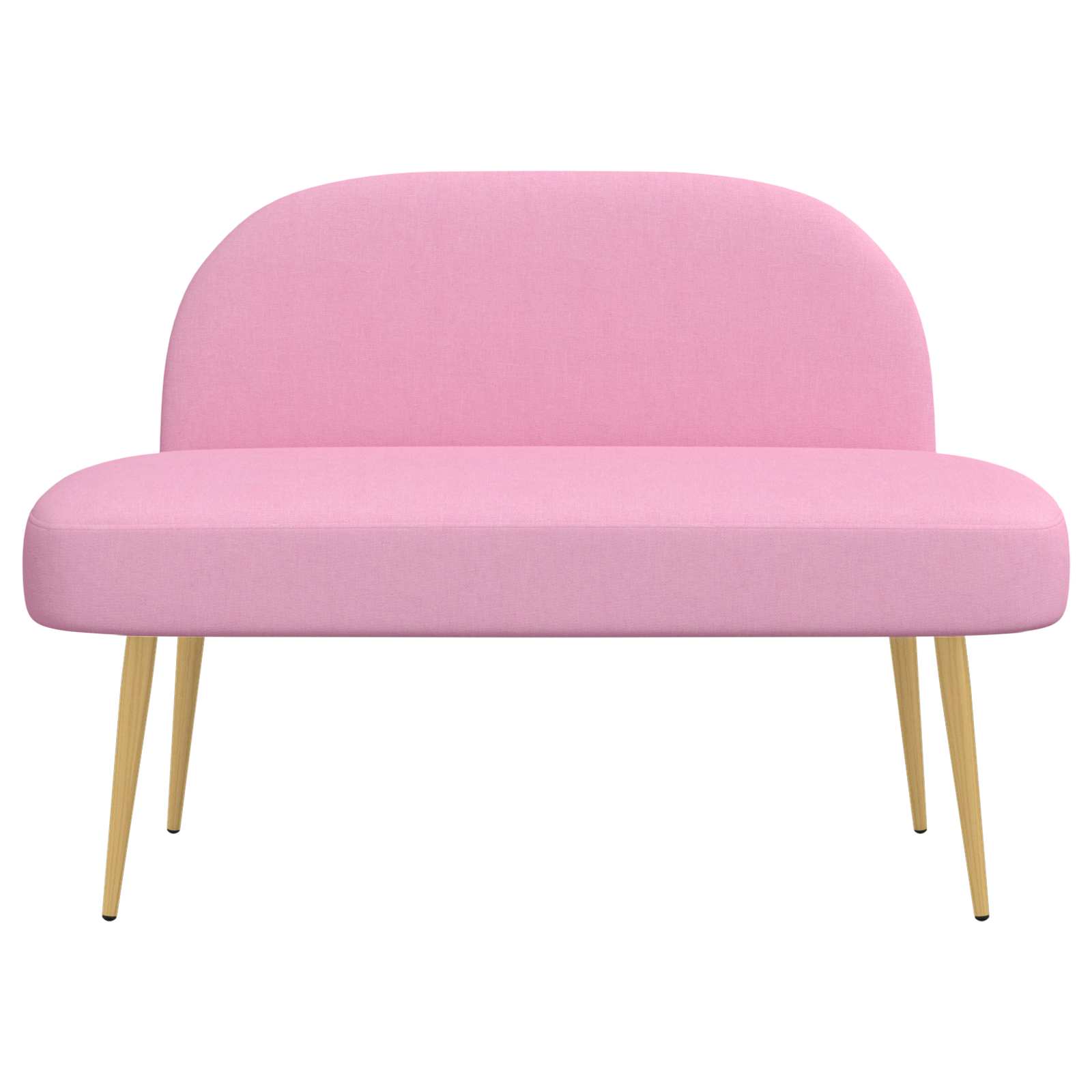 Banc rembourré avec dossier Rose 110 x 60 x 76 cm Polyester - XIOS