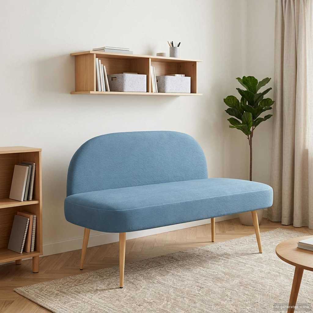 Banc rembourré avec dossier Bleu 110 x 60 x 76 cm - XIOS