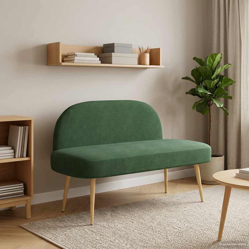 Banc rembourré avec dossier Vert jungle 110 x 60 x 76 cm - XIOS