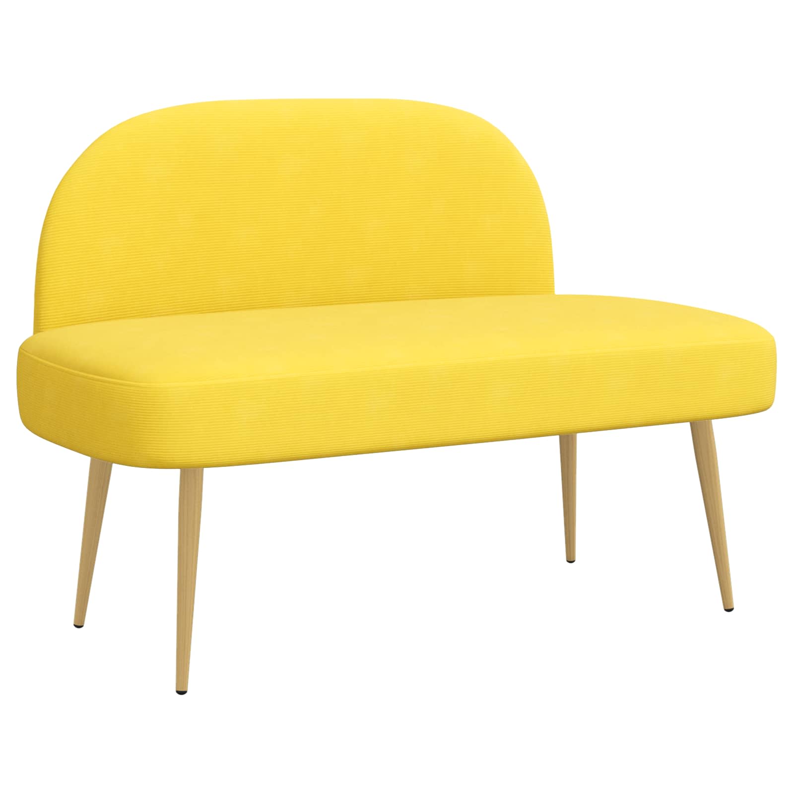 Banc rembourré avec dossier Jaune clair 110 x 60 x 76 cm - XIOS