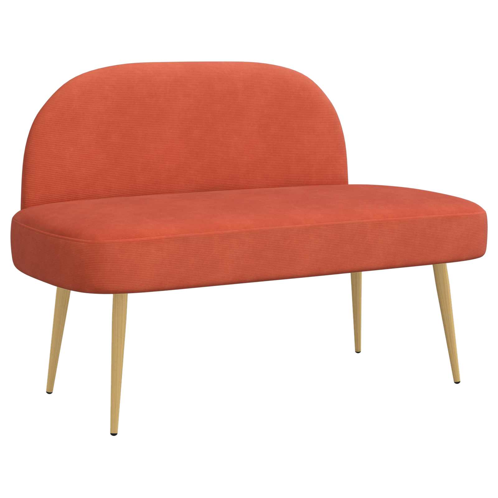 Banc rembourré avec dossier Rouge orange 110 x 60 x 76 cm - XIOS