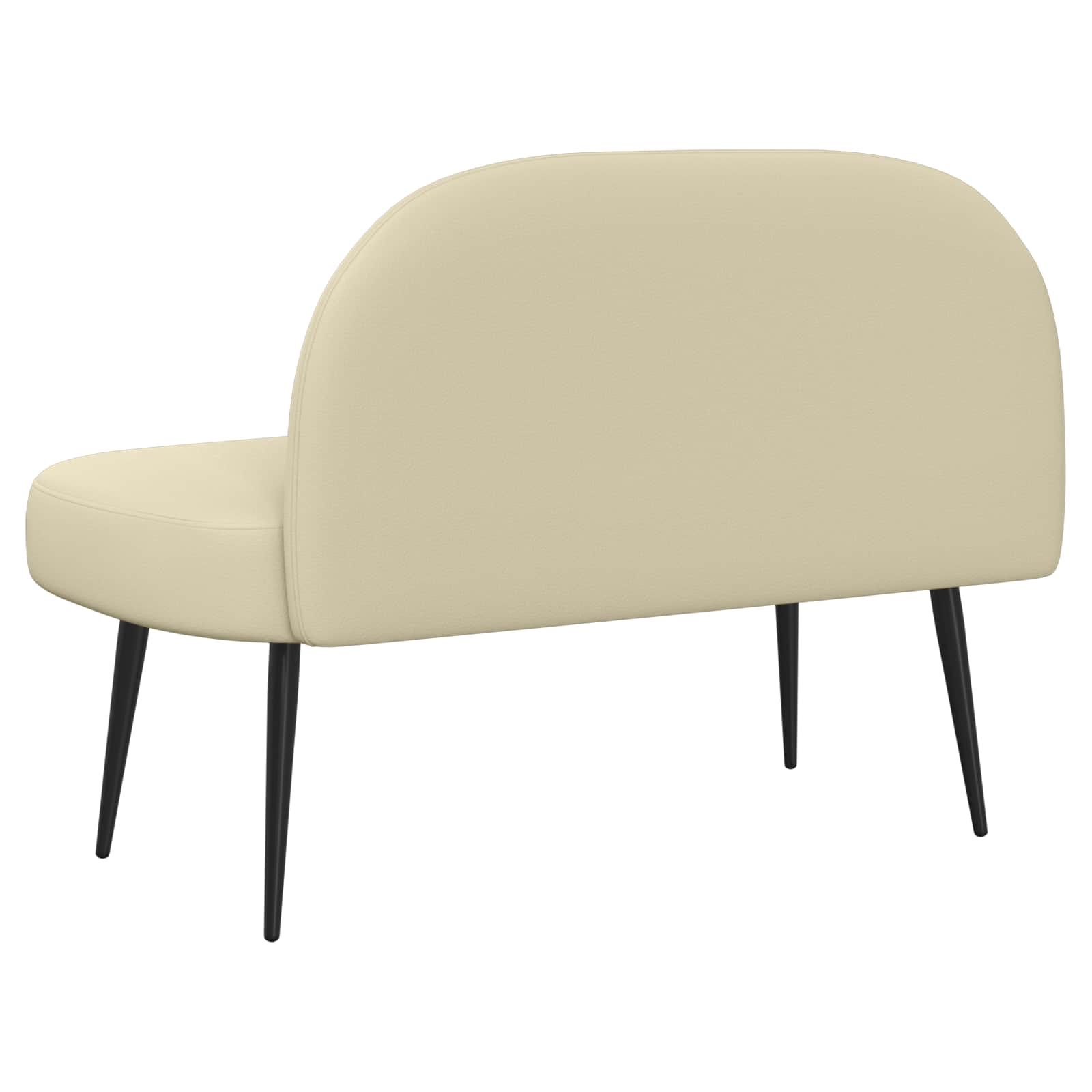 Banc rembourré avec dossier Crème 110 x 60 x 76 cm Simili cuir - XIOS