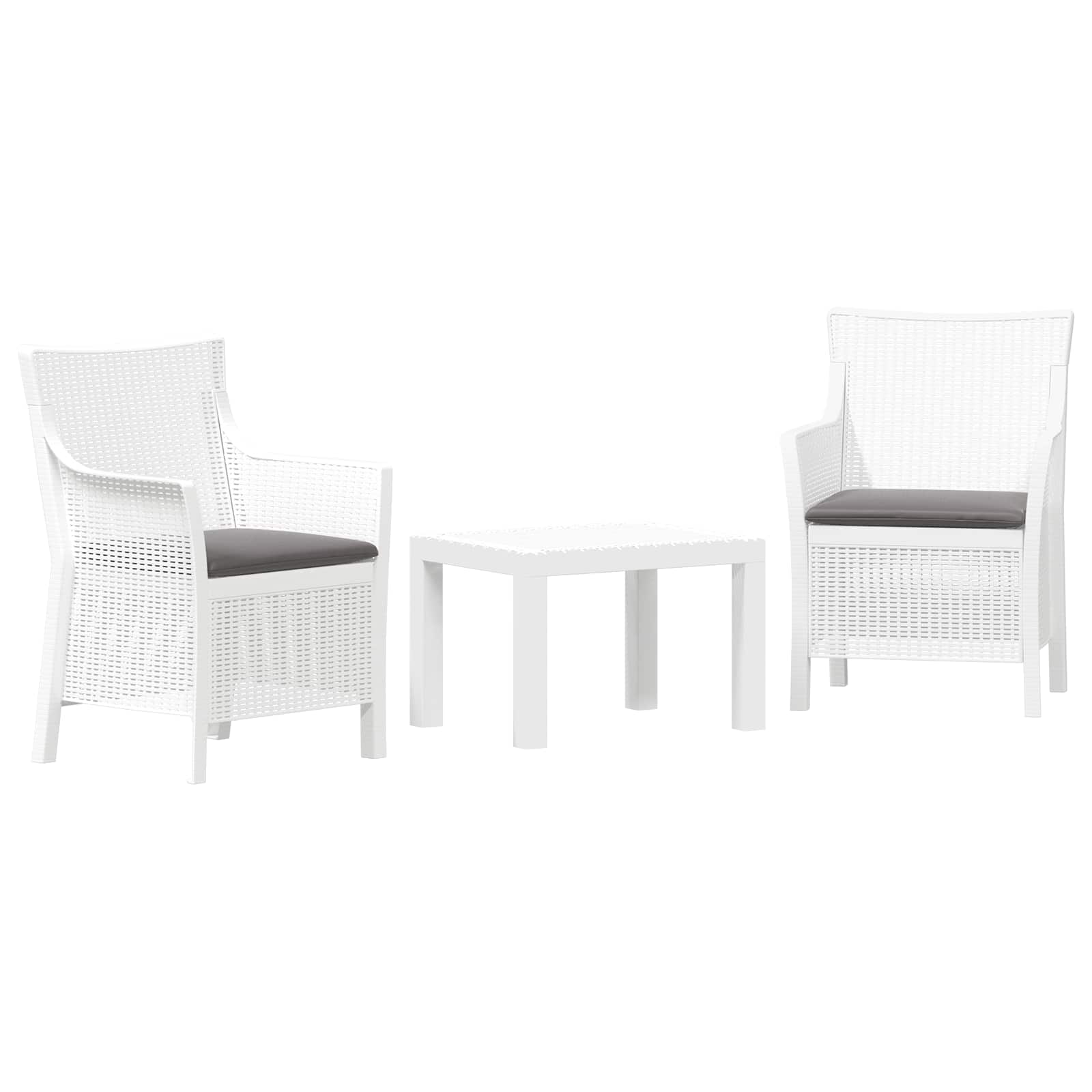 Ensemble salon avec coussin 3 pcs Blanc PP - XIOS