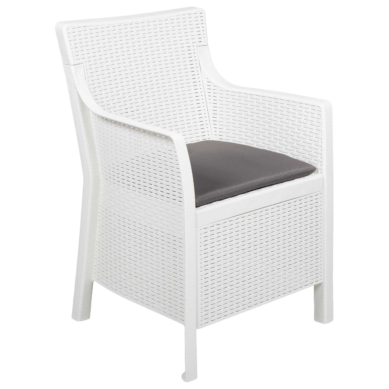 Ensemble salon avec coussin 3 pcs Blanc PP - XIOS