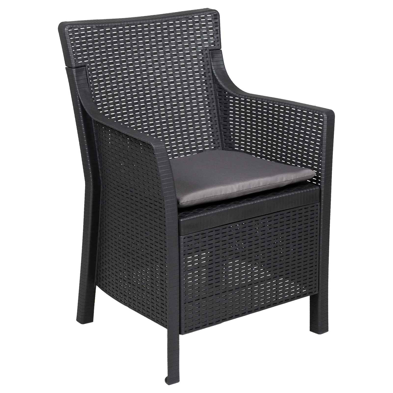 Ensemble salon avec coussin 3 pcs Anthracite PP - XIOS