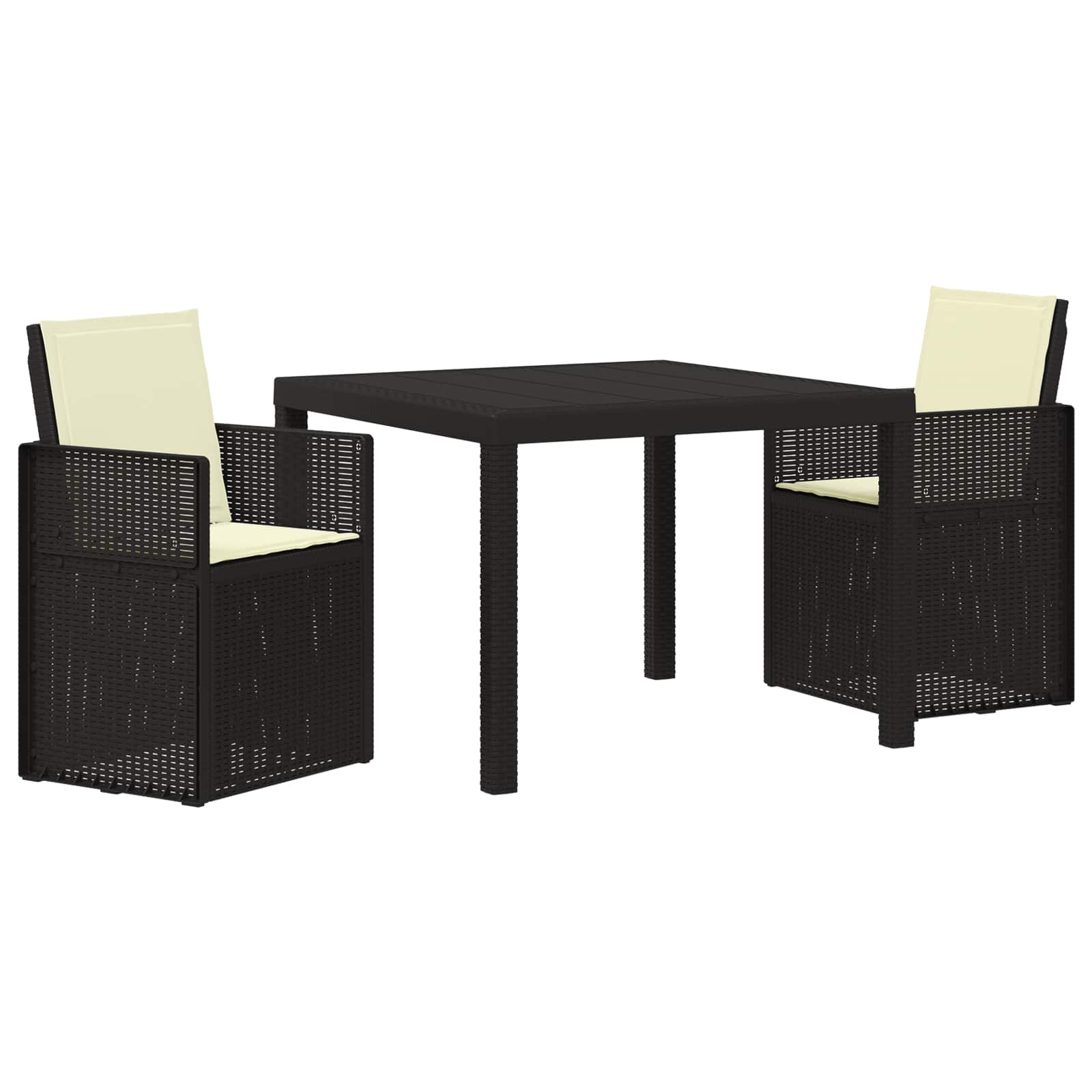 Ensemble de salle à manger pour jardin avec coussin 3 pcs PP - XIOS
