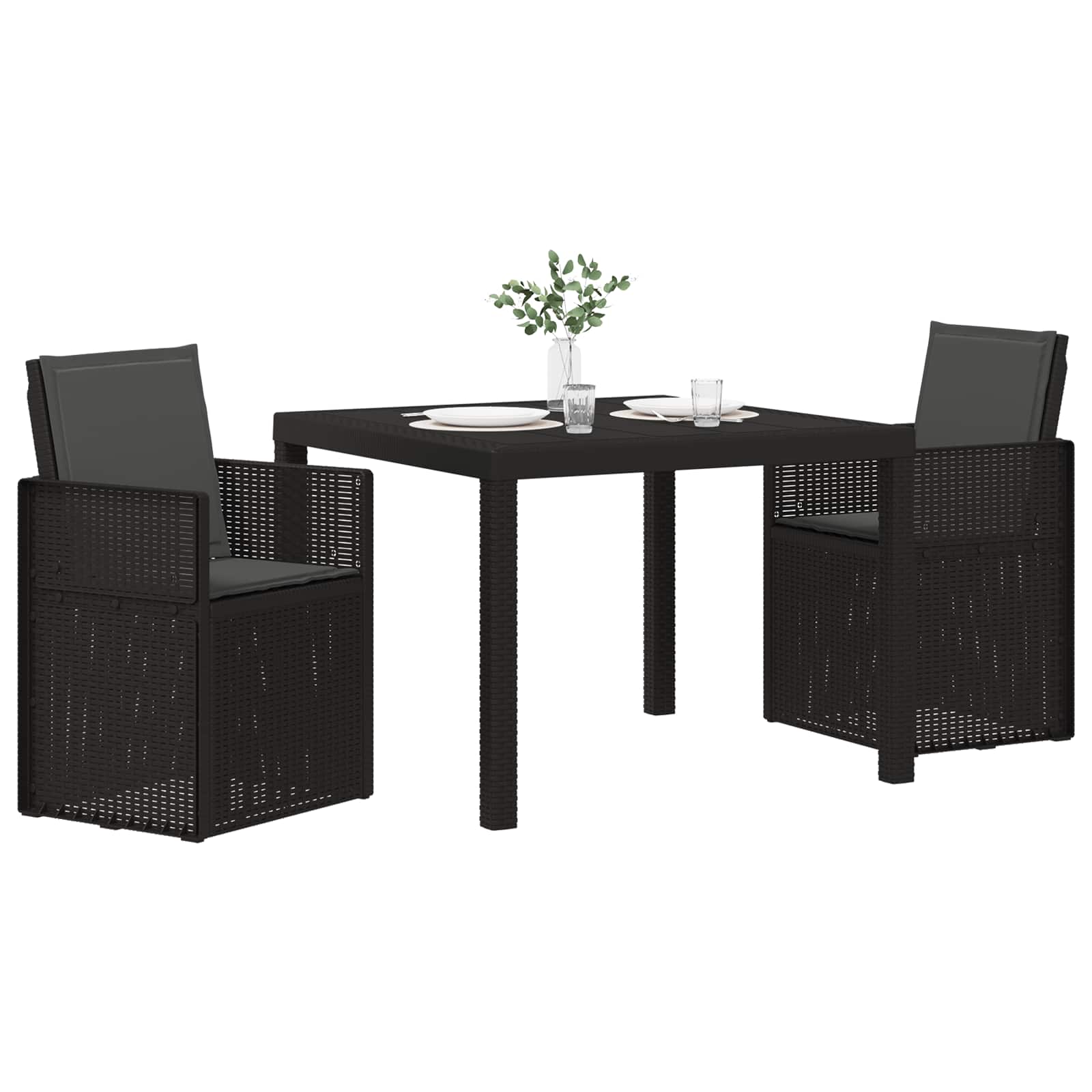 Ensemble de salle à manger pour jardin 3 pcs Anthracite PP - XIOS