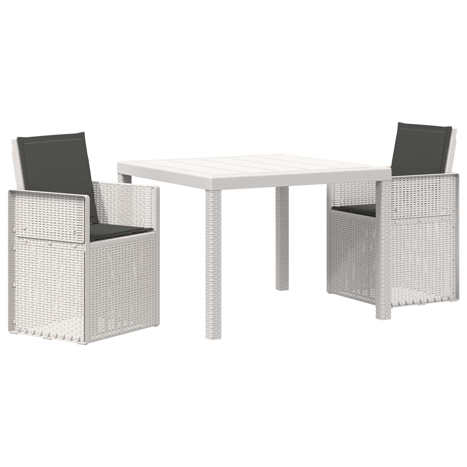 Ensemble de salle à manger pour jardin 3 pc Blanc et anthracite - XIOS