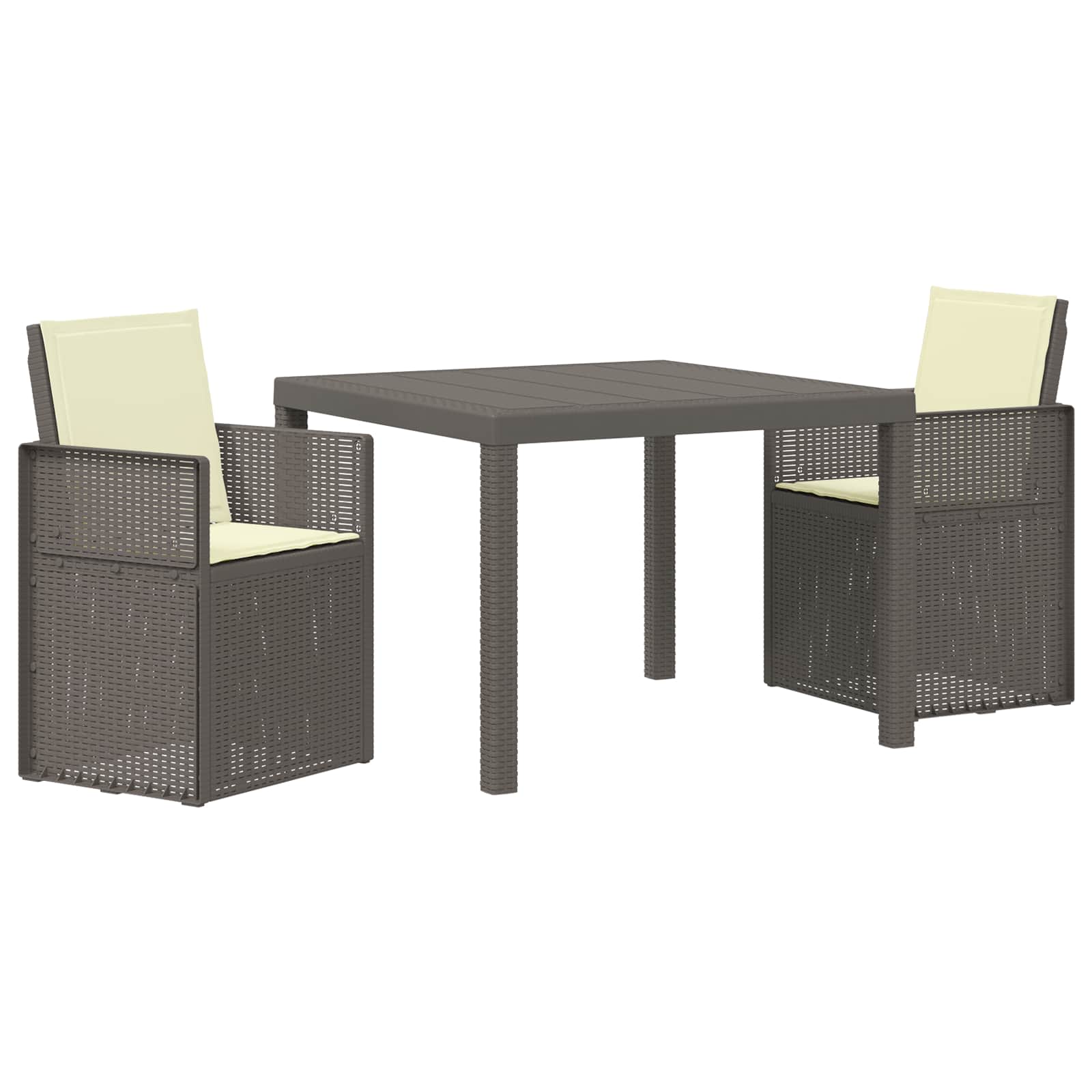 Ensemble de salle à manger pour jardin 3 pc Gris clair et Crème - XIOS