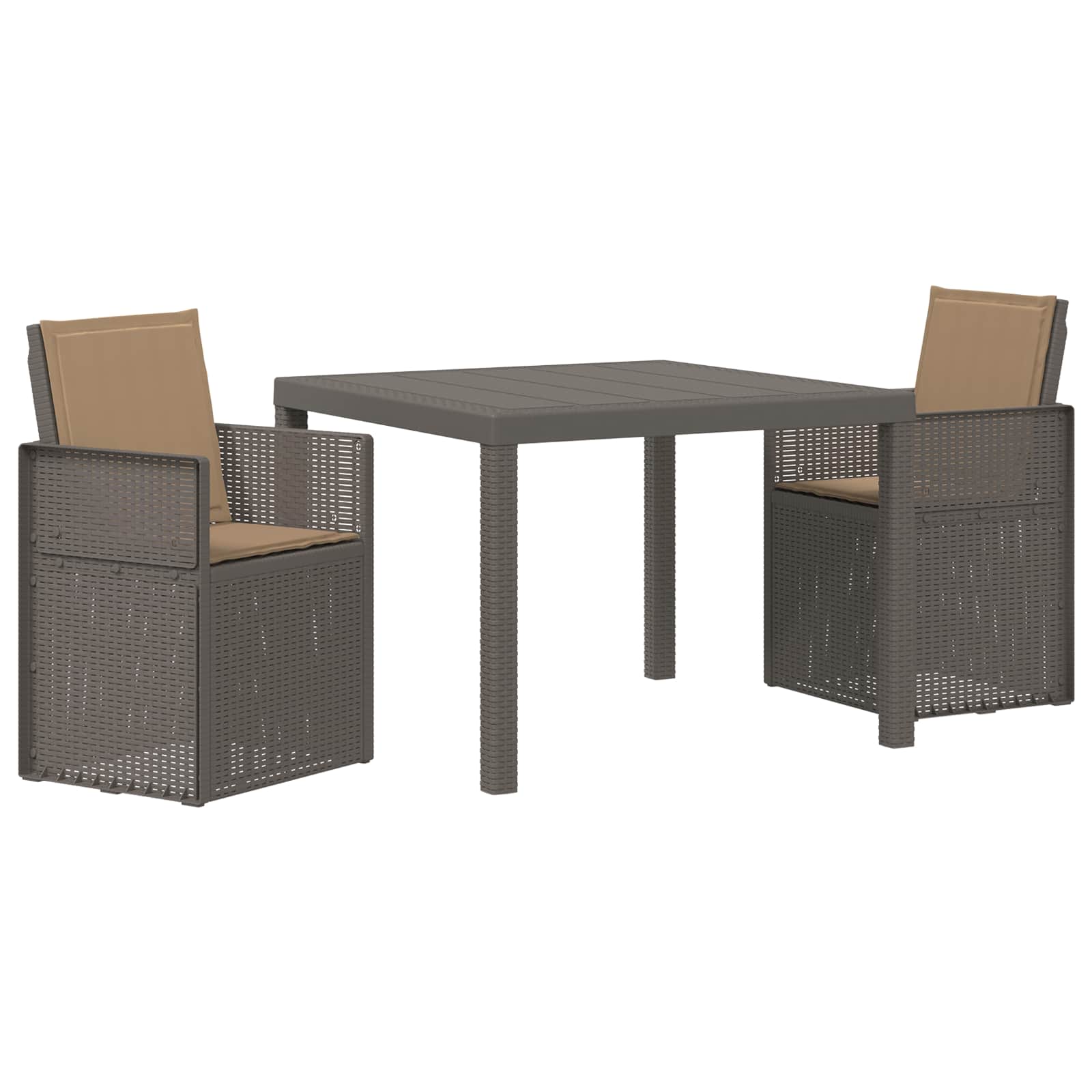 Ensemble de salle à manger pour jardin 3 pc Gris clair et Taupe - XIOS
