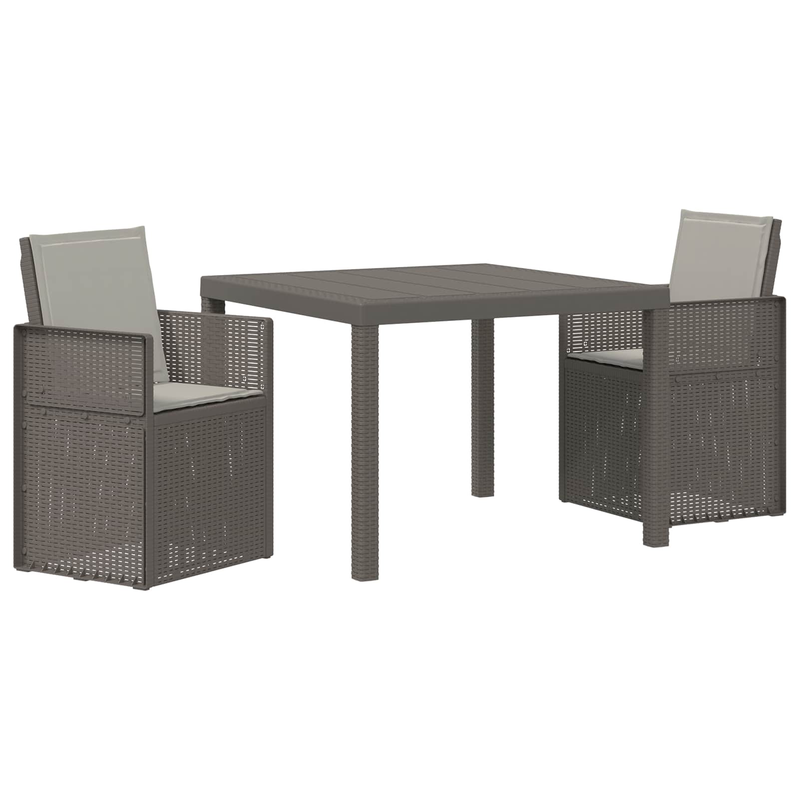 Ensemble de salle à manger pour jardin 3 pc Gris clair PP - XIOS