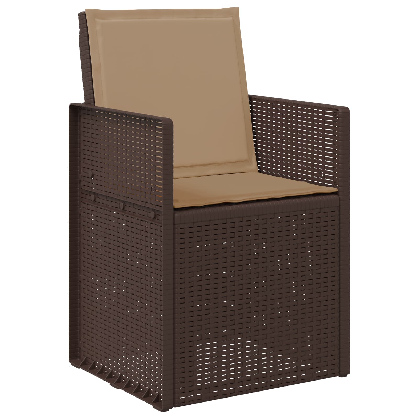 Ensemble de salle à manger pour jardin 5 pcs Marron et taupe PP - XIOS