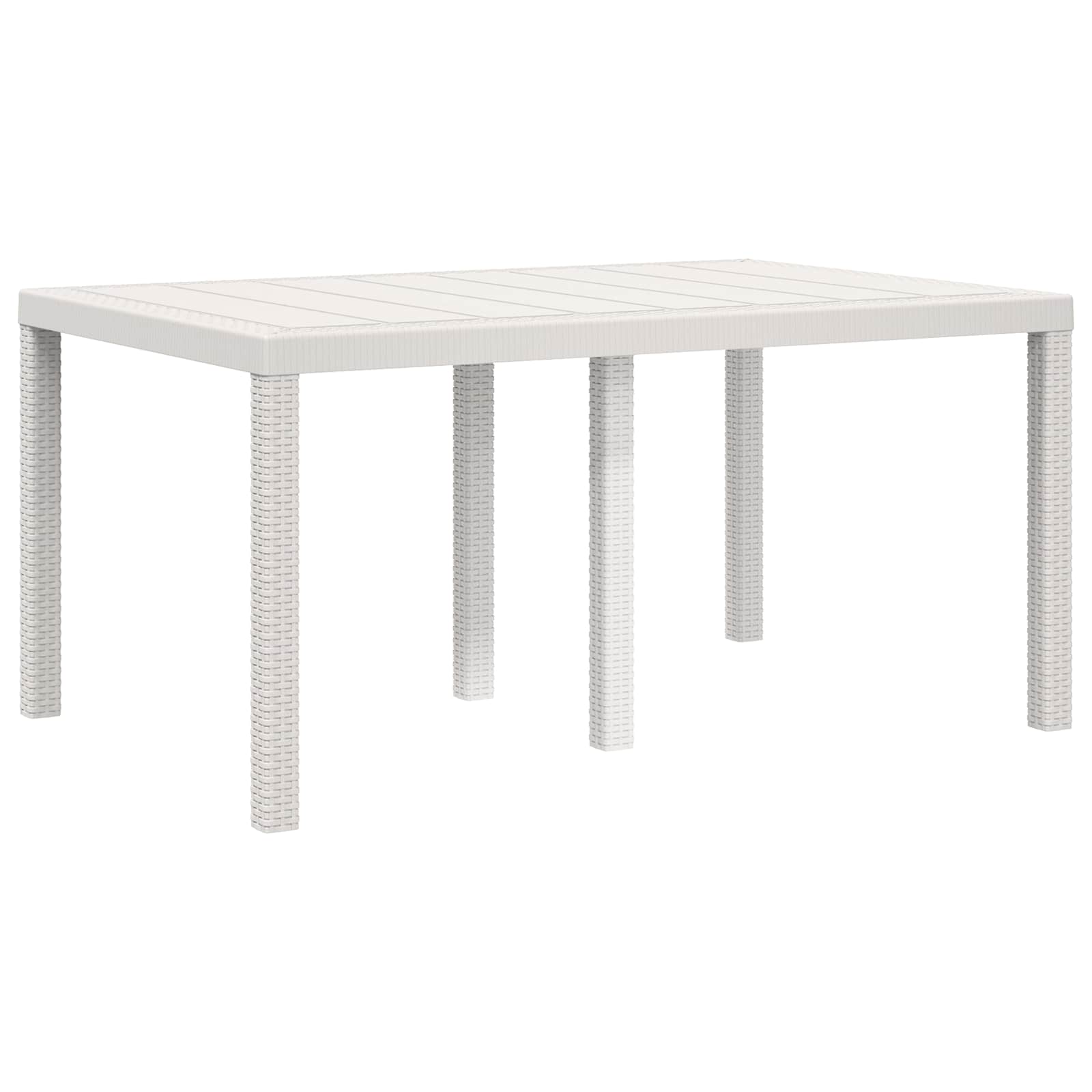 Ensemble de salle à manger pour jardin 5 pc Blanc et crème PP
