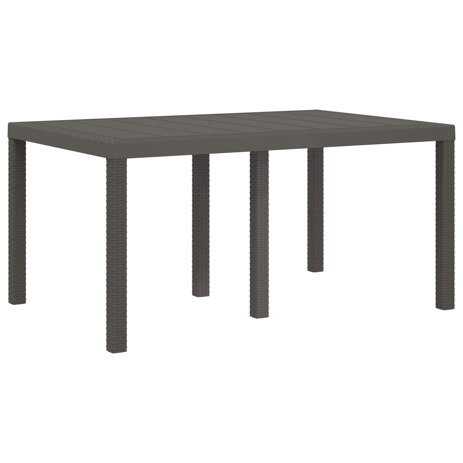 Ensemble de salle à manger pour jardin 5 pc Gris clair et Taupe
