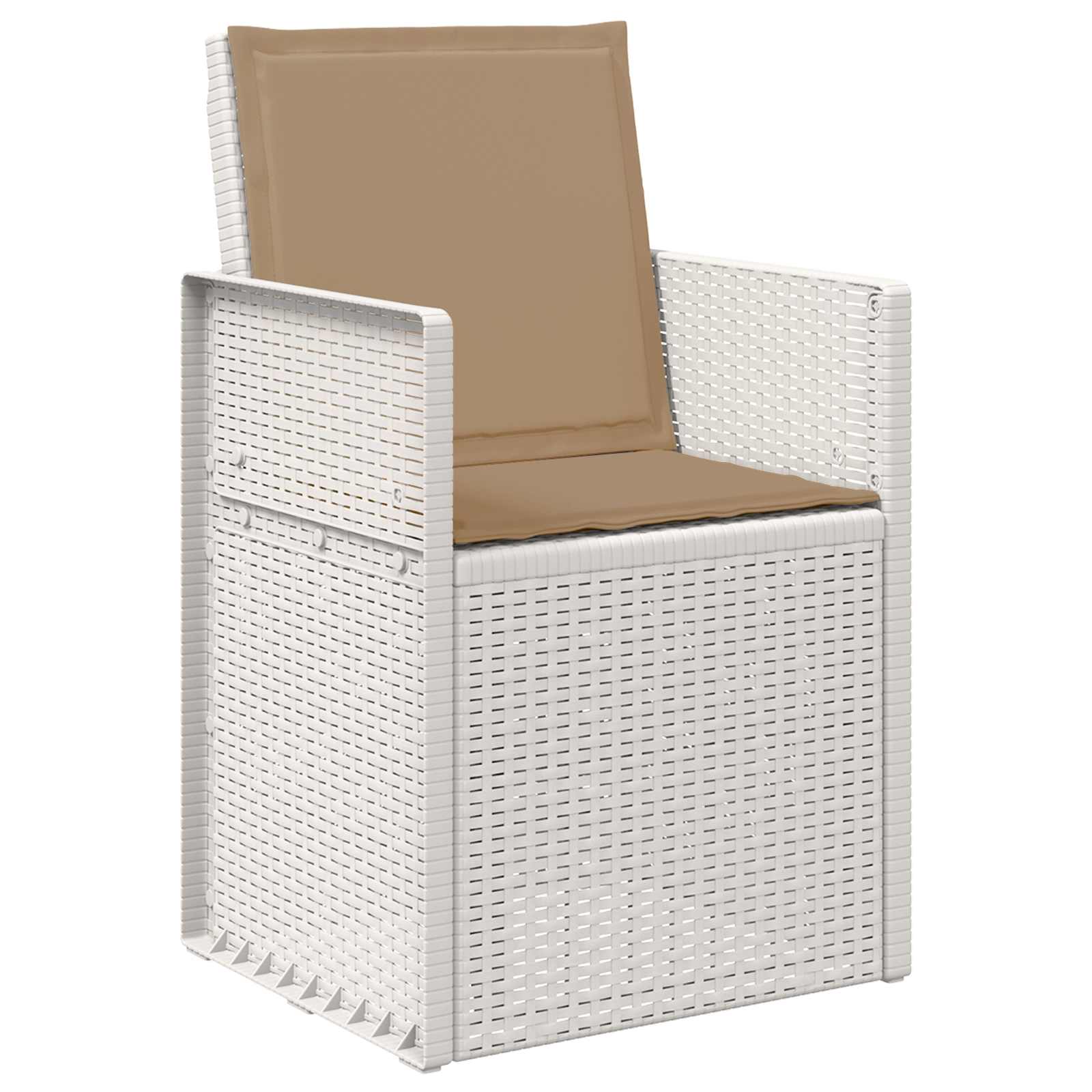 Ensemble de salle à manger pour jardin 7 pcs Blanc et taupe PP - XIOS