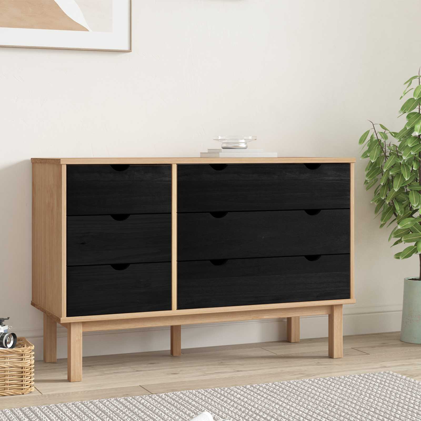 Armoire à tiroirs avec tiroir OTTA Noir 111 x 43 x 73,5 cm - XIOS