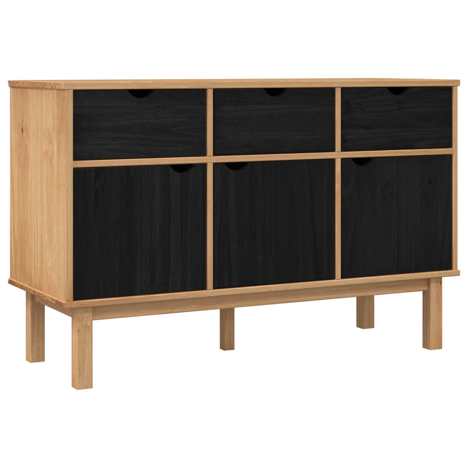 Buffet OTTA Marron et noir 114 x 43 x 73,5 cm - XIOS