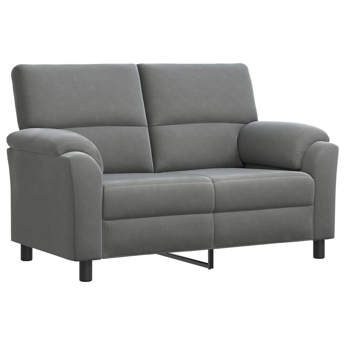 Ensemble de Canapés 2 pcs Gris foncé Velours