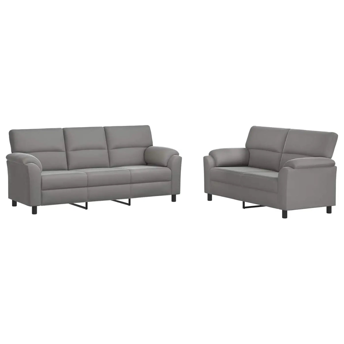 Ensemble de Canapés 2 pcs Gris clair Velours - XIOS