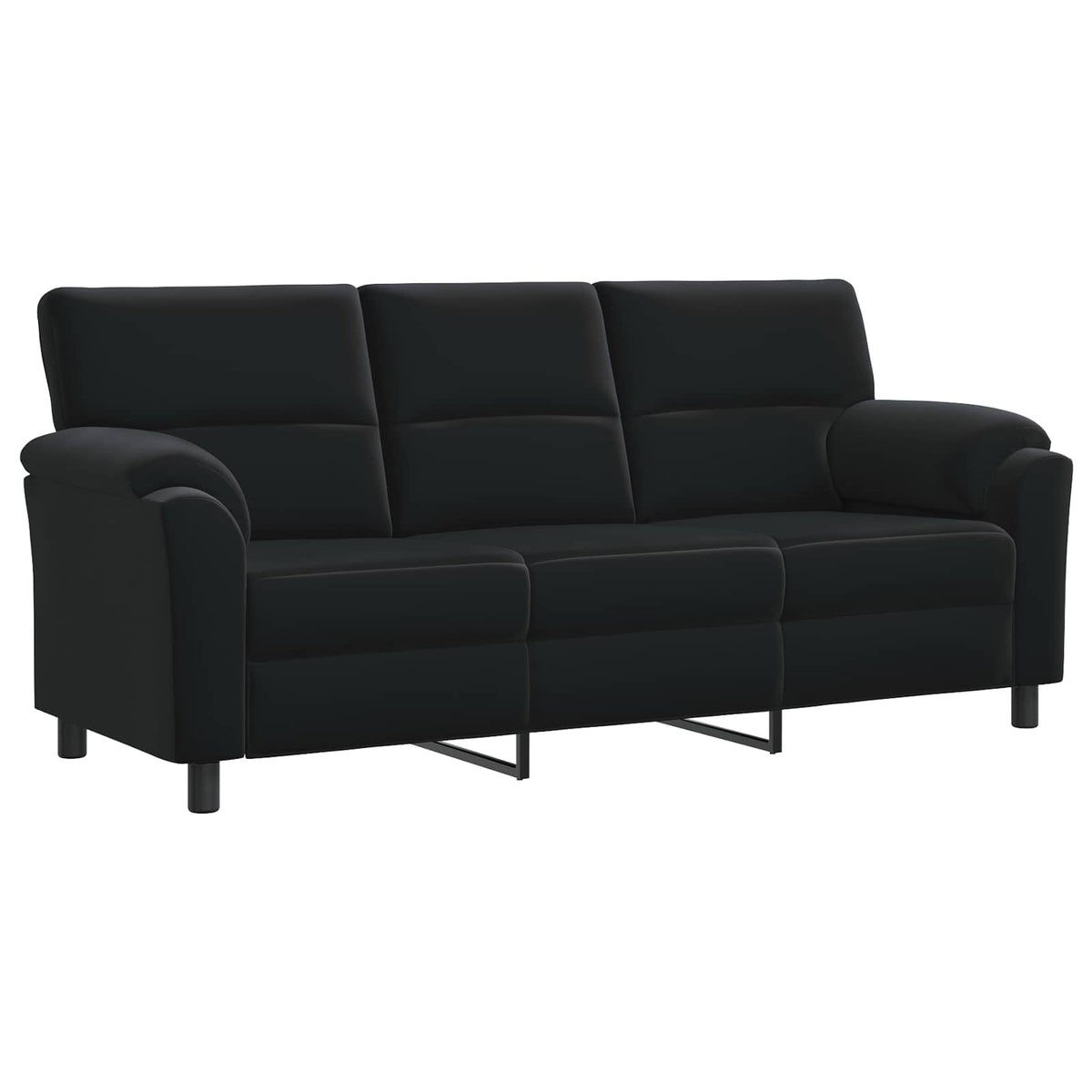 Ensemble de Canapés 2 pcs Noir Velours